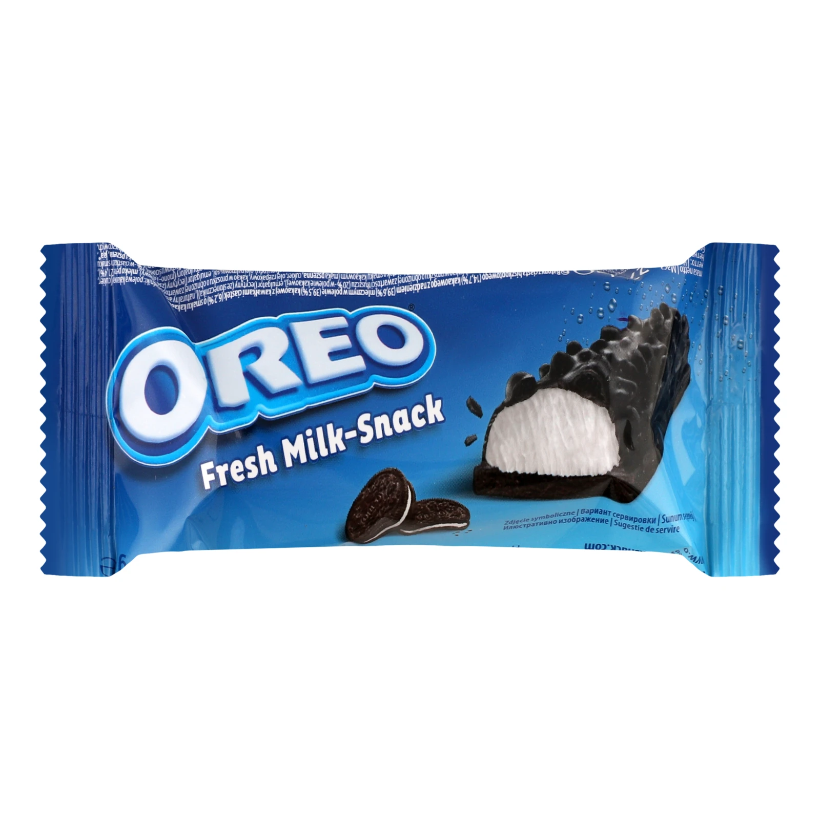 Тістечко Oreo бісквітне з молочною начинкою глазуроване з крихтами зі смаком какао 27г