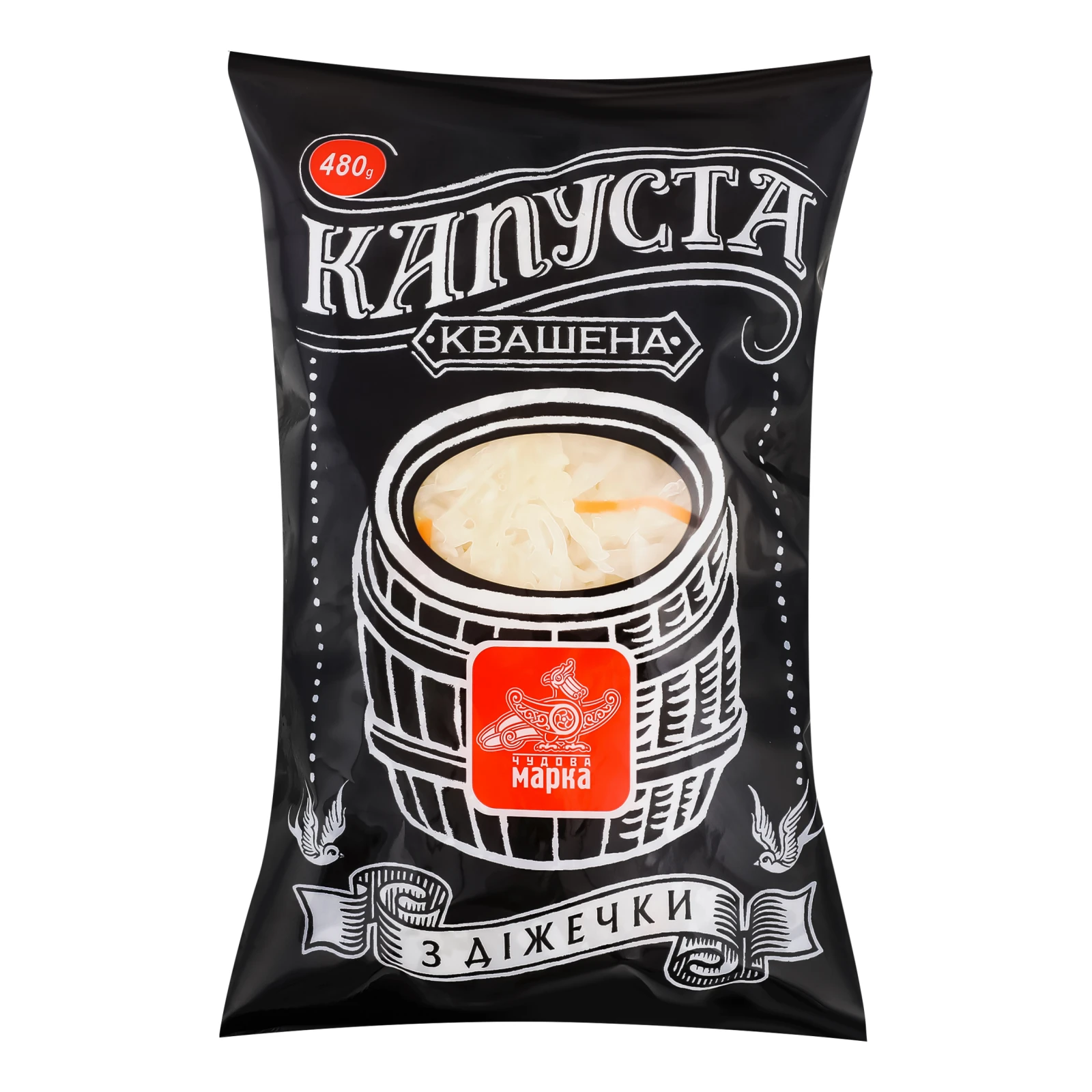 Капуста Чудова марка 480г з діжечки квашена м/у Фото №:1