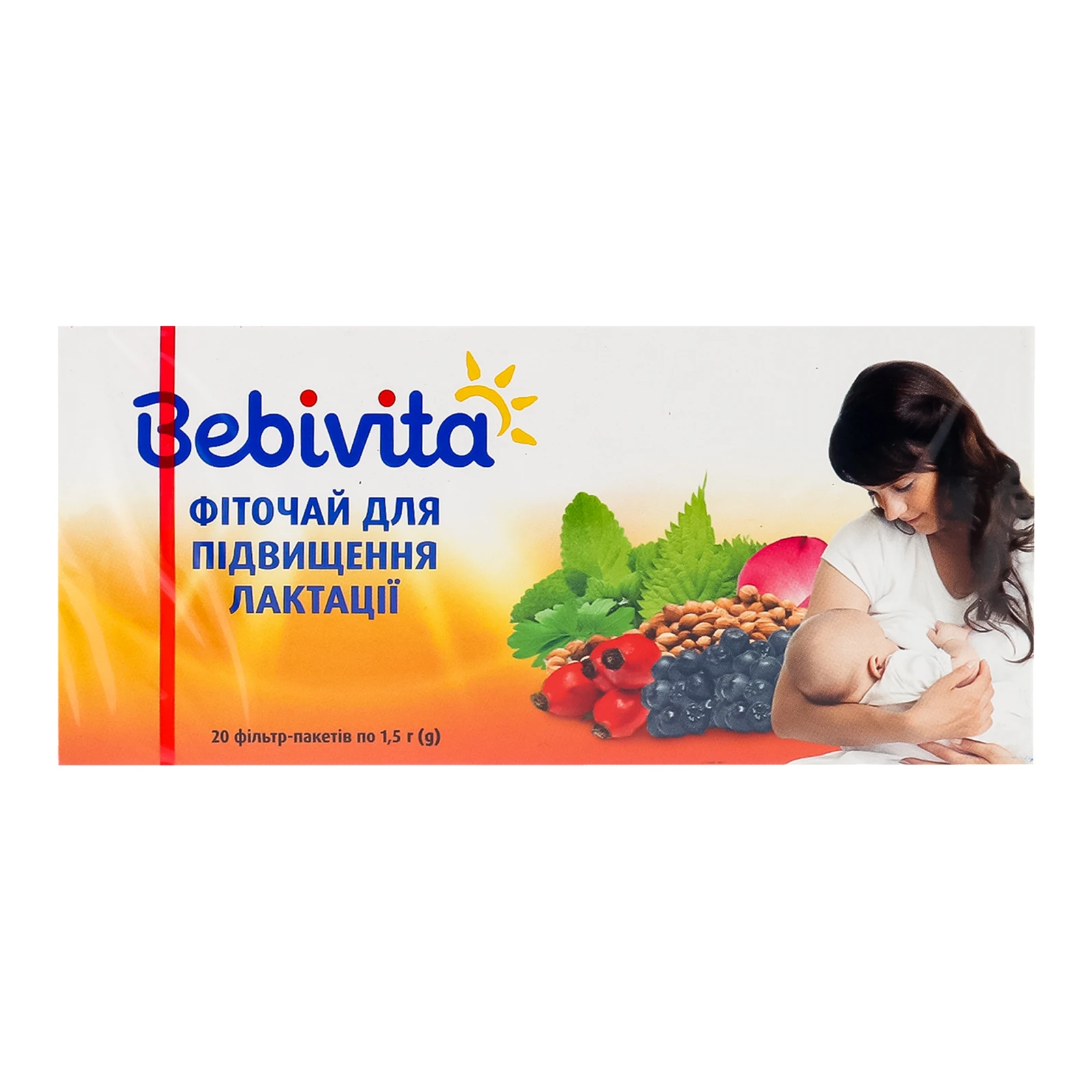 Фіточай Bebivita для підвищення лактації 20*1.5г Фото навігації №:1