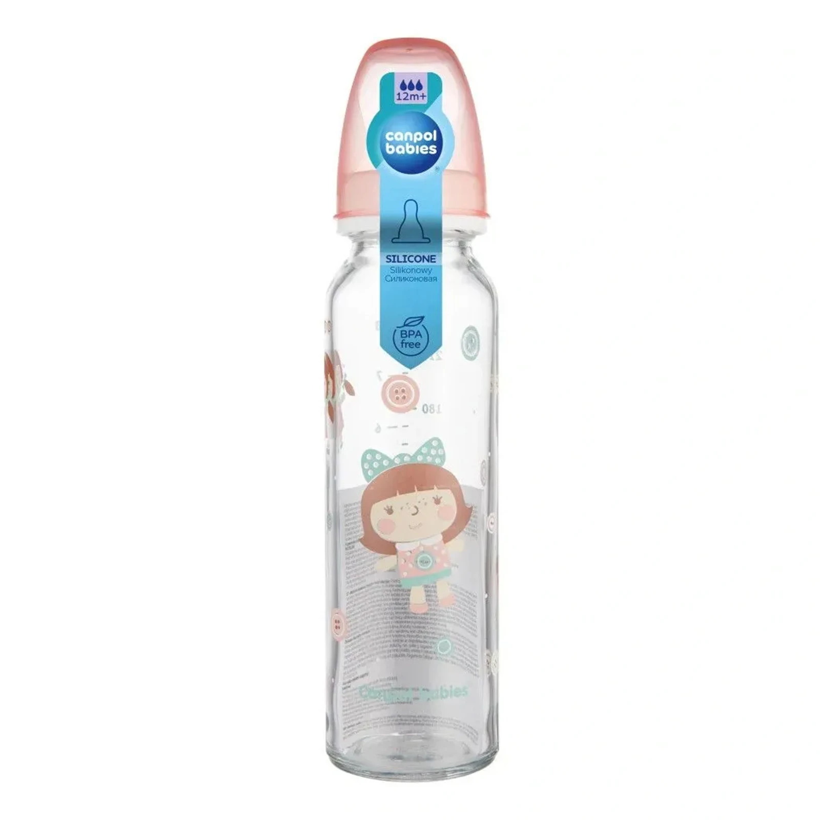 Пляшка Canpol №42/201 скляна з малюнком 240мл 1шт Фото №:1