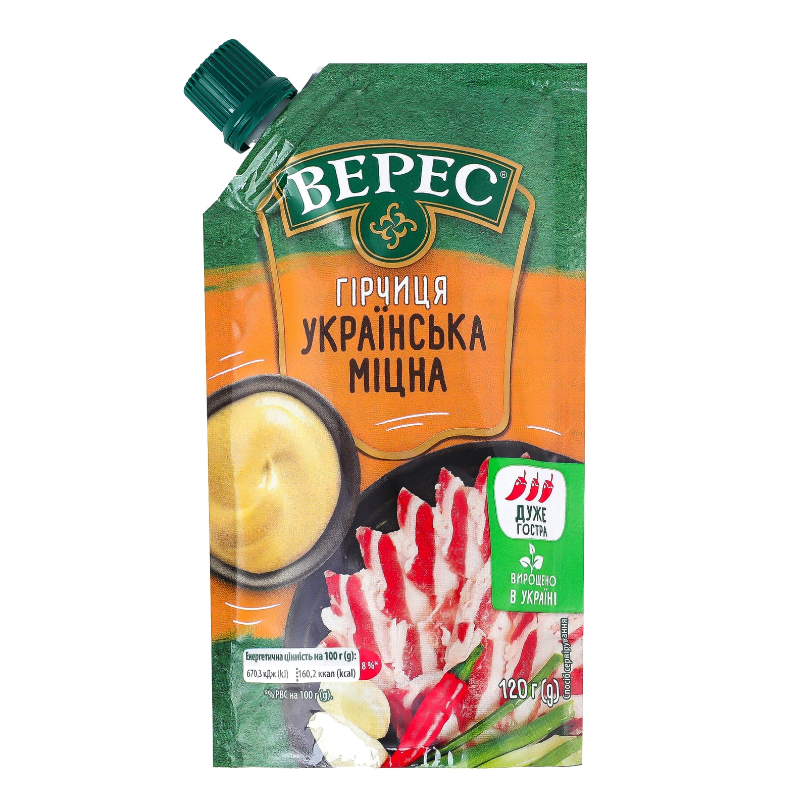 Гірчиця Верес Українська міцна нестерилізована 120г Фото навігації №:1