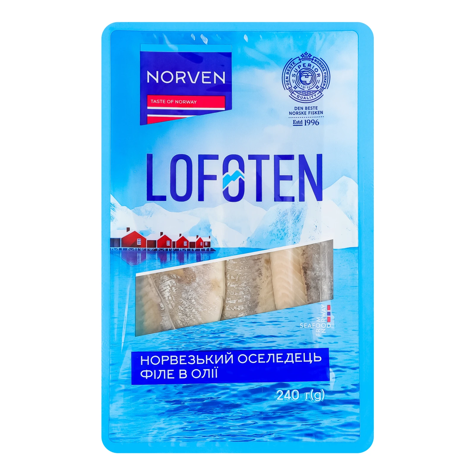 Оселедець Norven Lofoten філе в олії 240г Фото навігації №:1