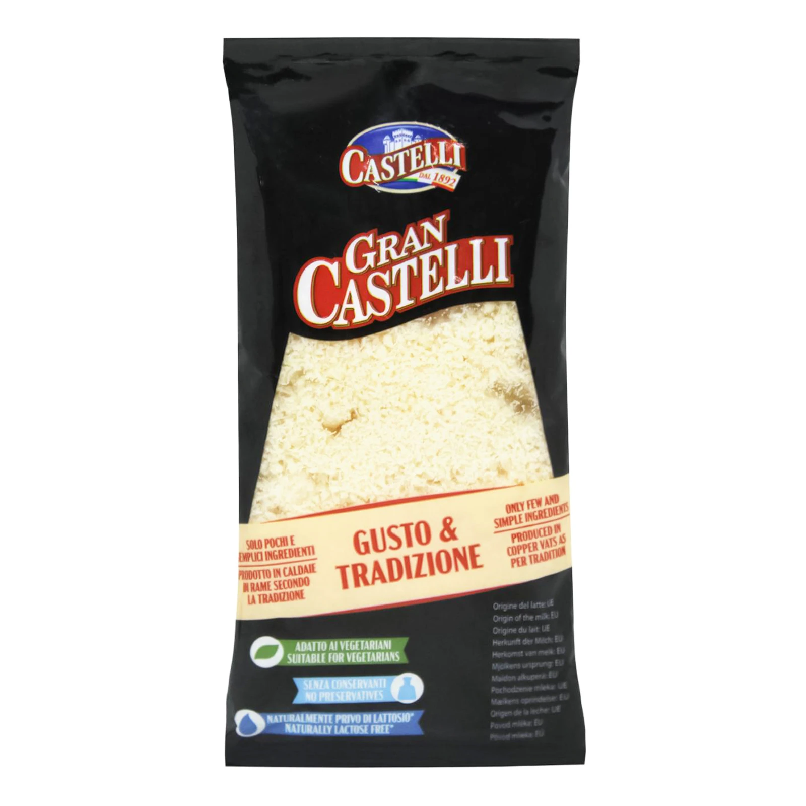 Сир Castelli Gran твердий тертий 32% 100г Фото №:1