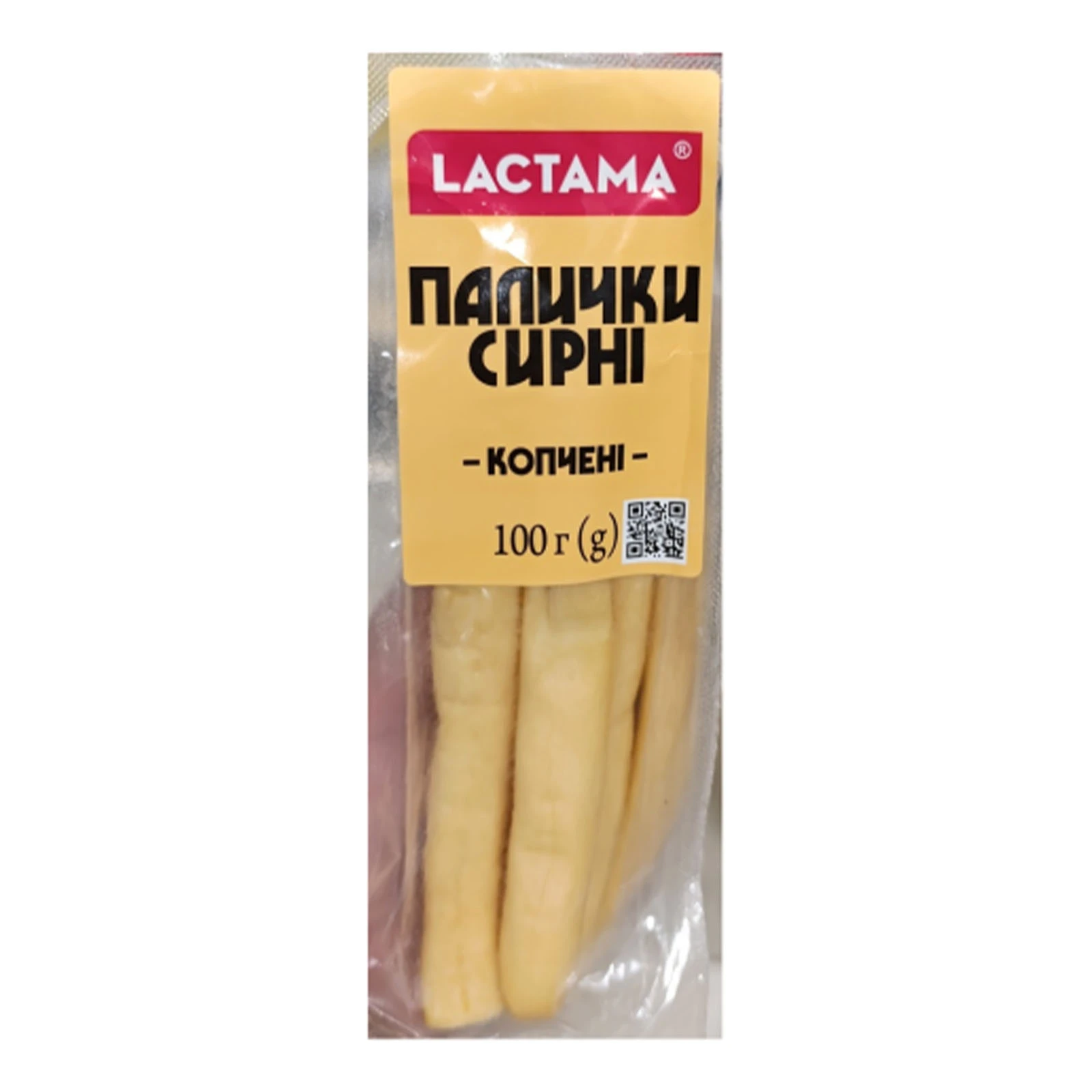 Сир Lactama 100гр 45% палочки копченi Фото навігації №:1