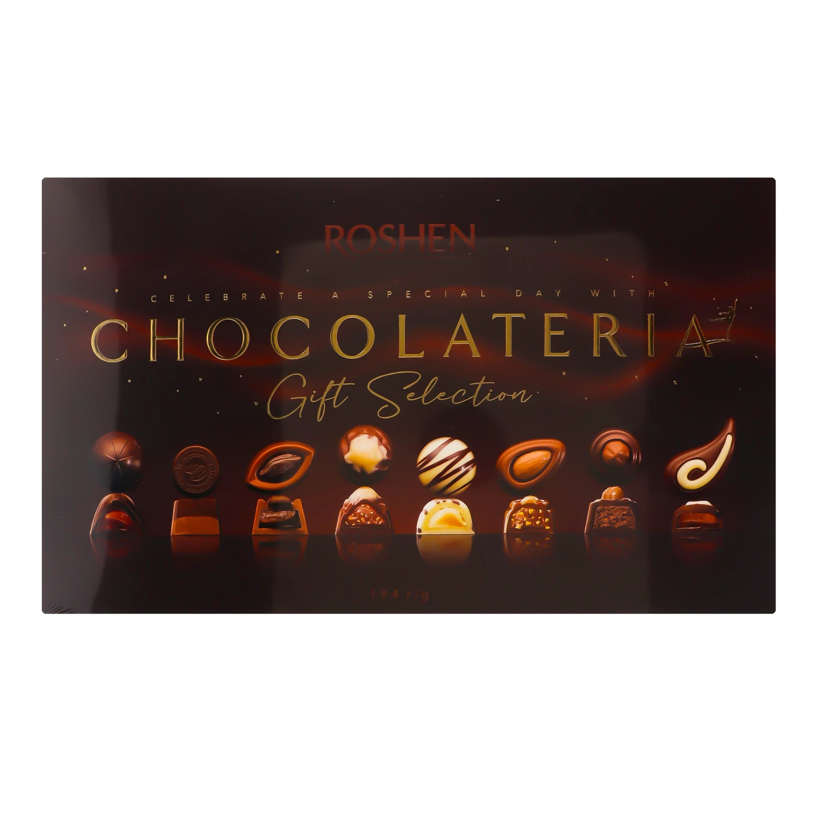 Цукерки Roshen Chocolaeria шоколадні та праліне асорті 194г