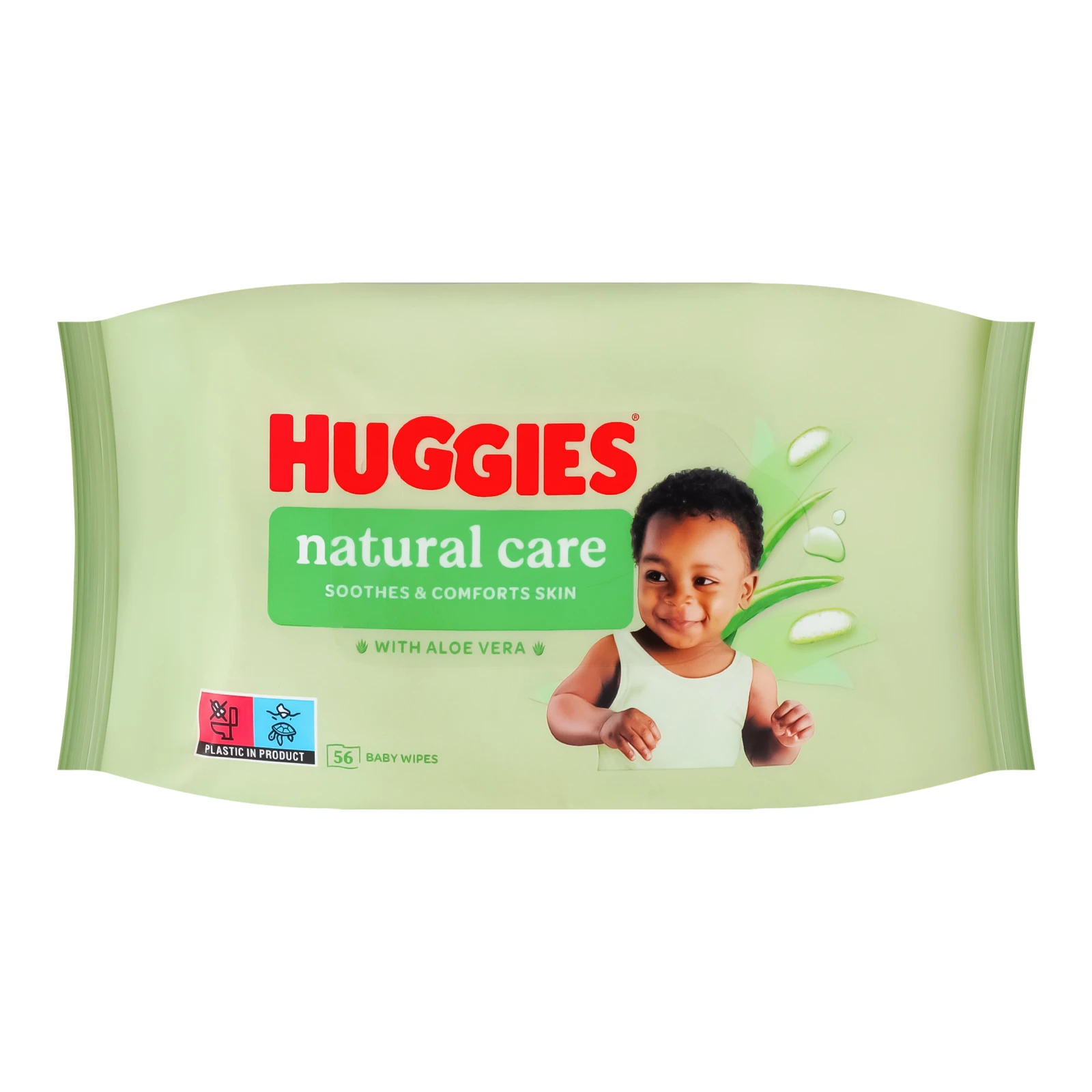 Серветки вологі Huggies Natural Care для дітей 56шт Фото №:1