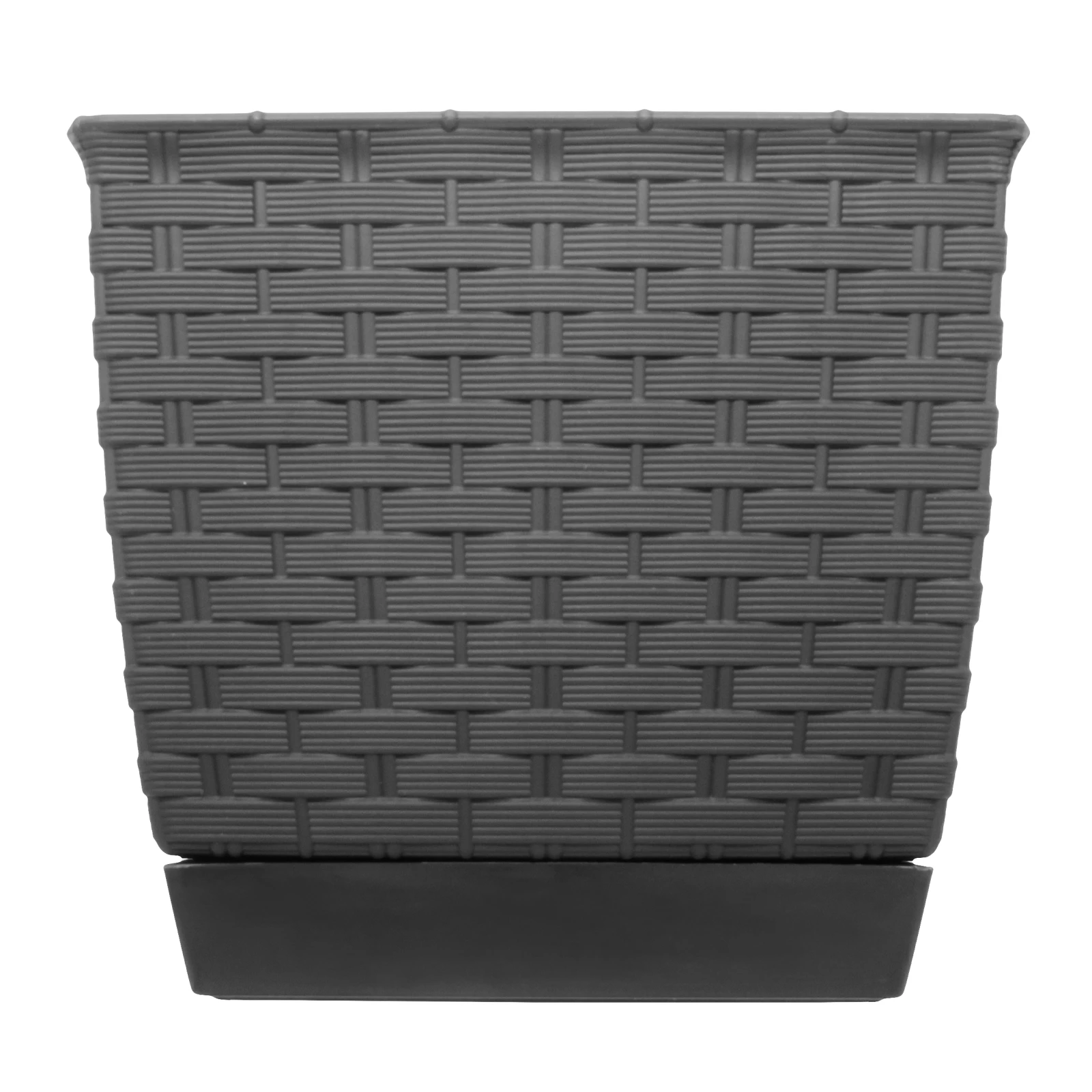 Горщик для квітів Prosperplast Ratolla квадратний з підставкою коричневий 165мм (70769-440) Фото №:1