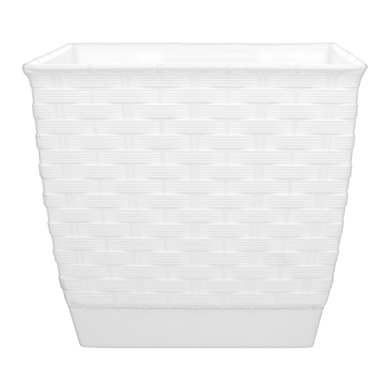 Горщик для квітів Prosperplast Ratolla квадратний з підставкою білий 165мм (70769-449) Фото №:1