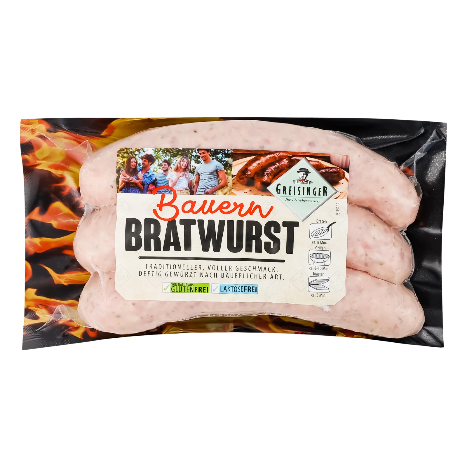 Сосиски Greisinger Братвурст по-фермерськи 0.36кг Фото №:1