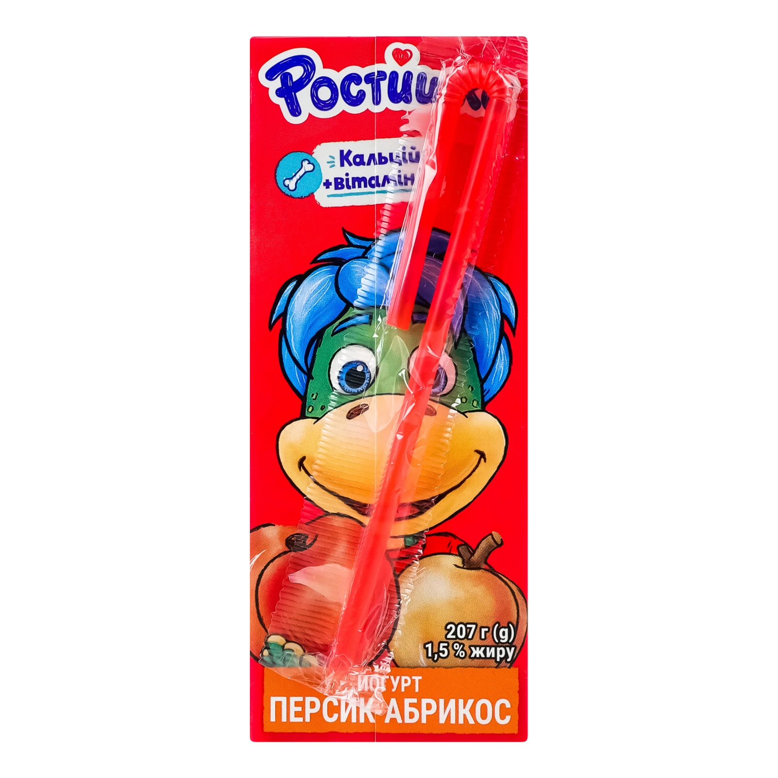 Йогурт Ростишка питний Персик-абрикос 1.5% 207г фото 2