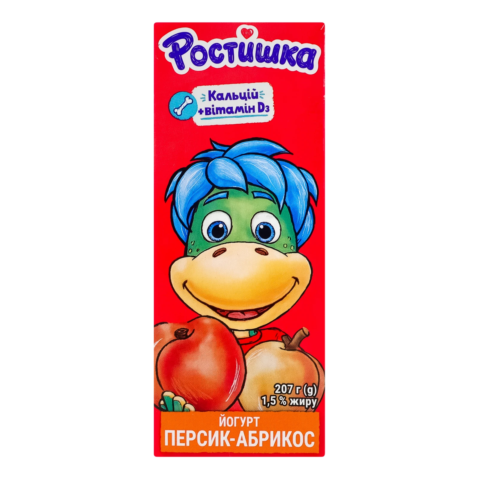 Йогурт Ростишка питний Персик-абрикос 1.5% 207г