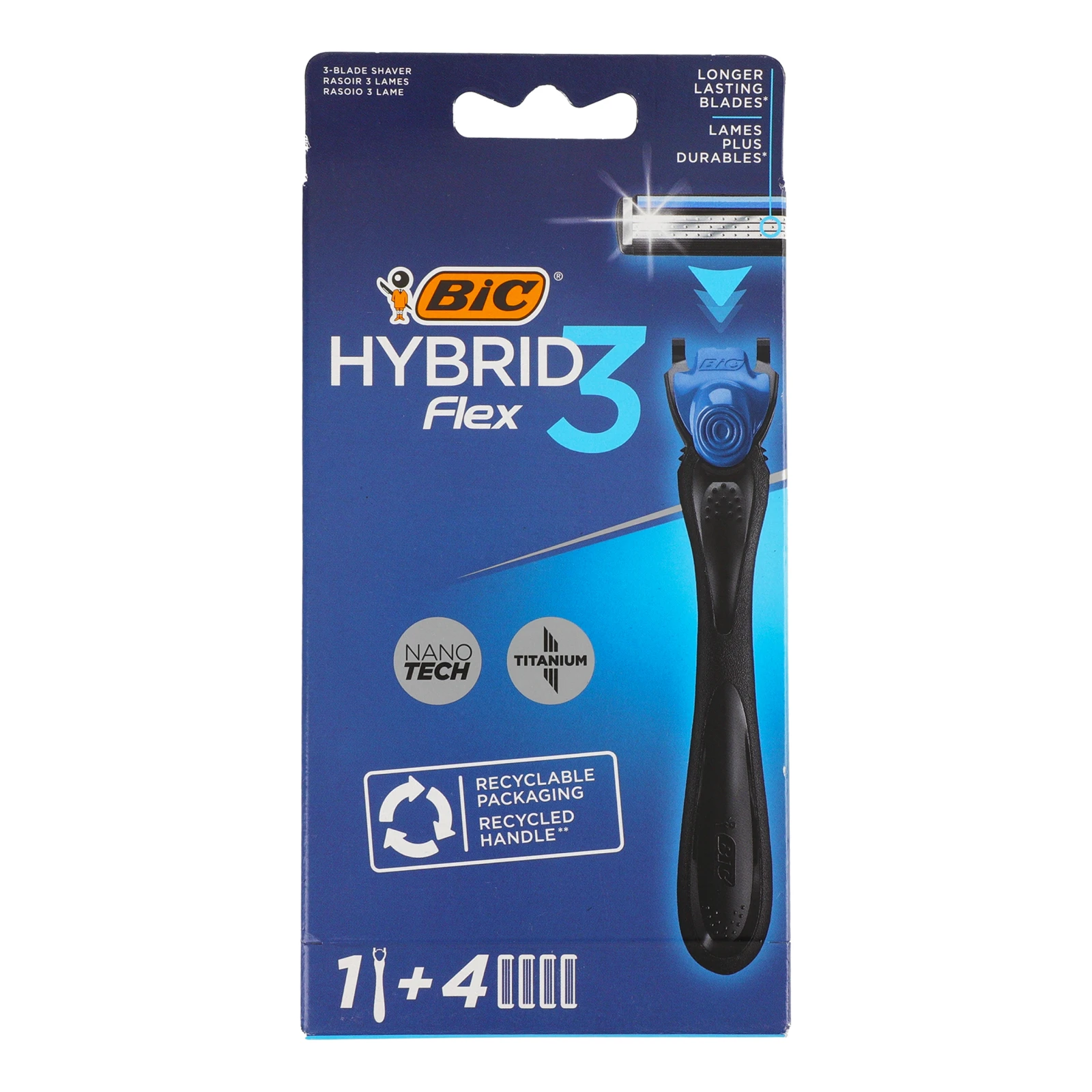 Бритвена система Bic Hybrid 3 Flex 3-лезова 1шт Фото навігації №:1