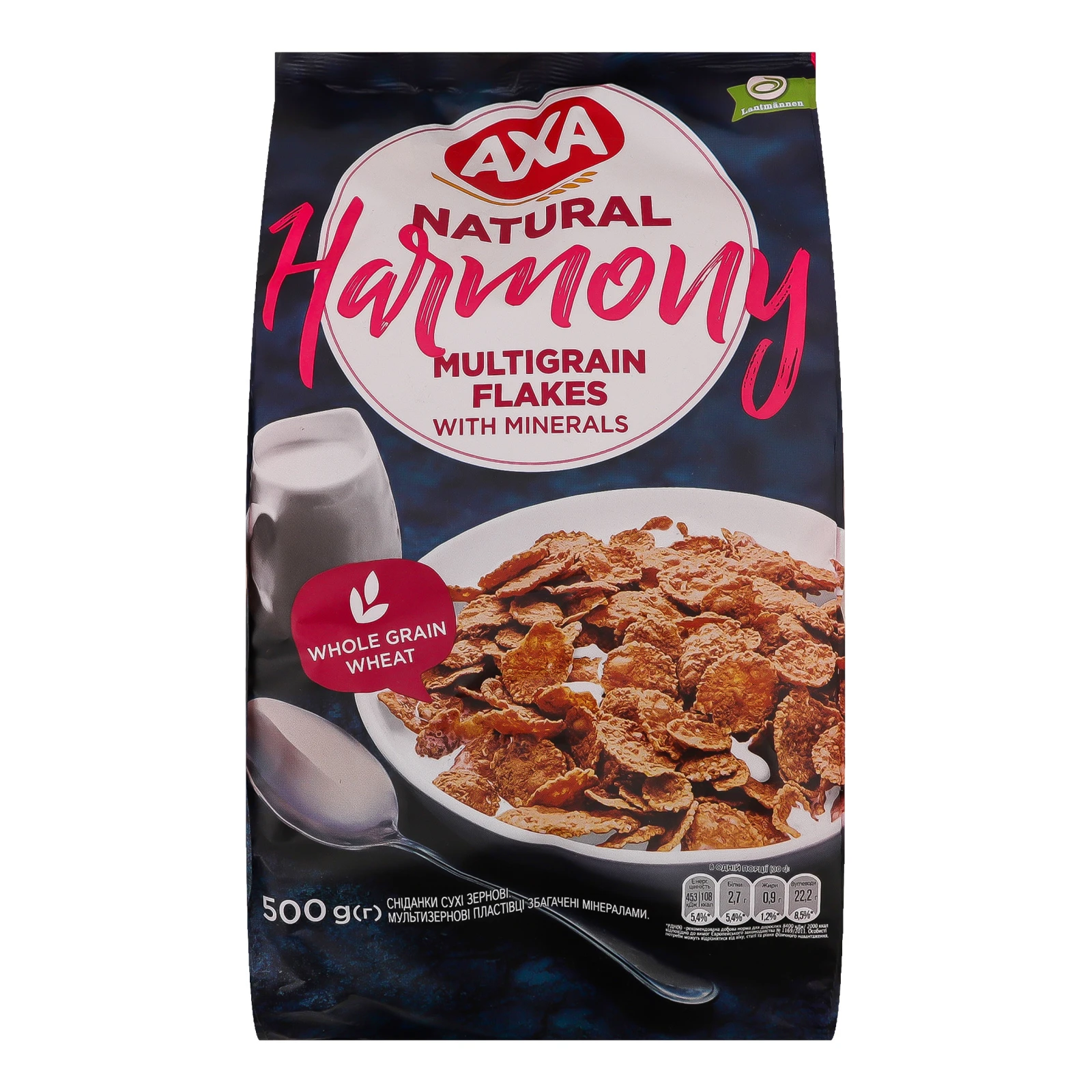 Сніданок сухий Аха пластівці Гармонія мультизернові збагачені мінералами 500г Фото №:1