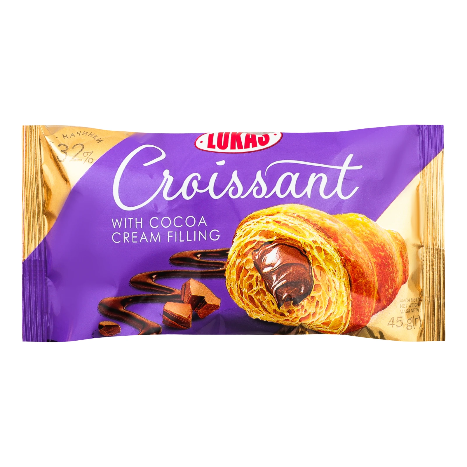Круасан Lukas з начинкою какао-крем 45г Фото №:1