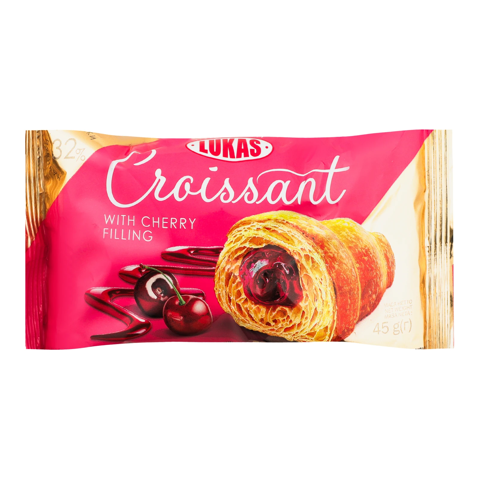 Круасан Lukas з вишневим наповнювачем 45г Фото №:1