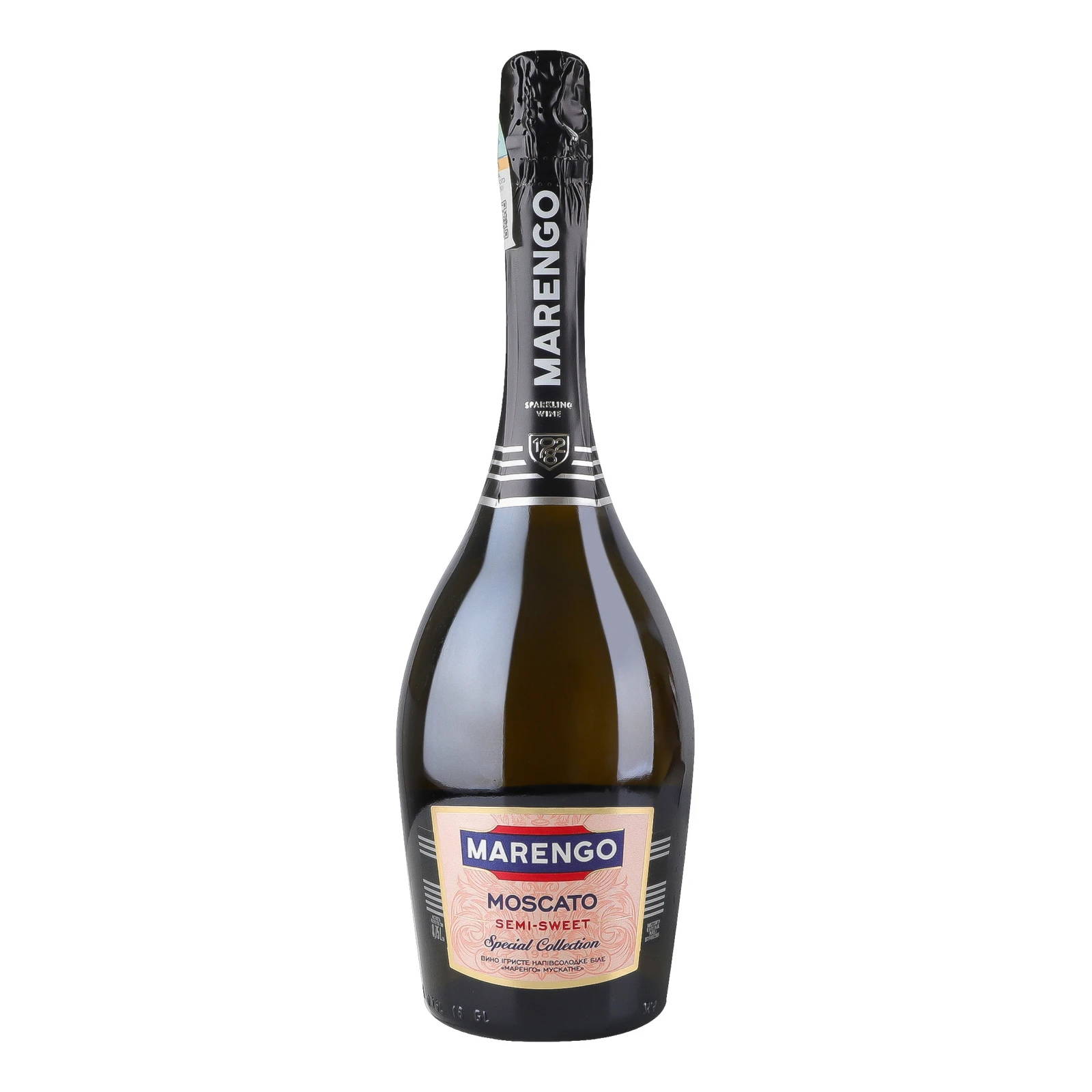 Вино ігристе Marengo Moscato біле напівсолодке 10-13.5% 0.75л Фото навігації №:1