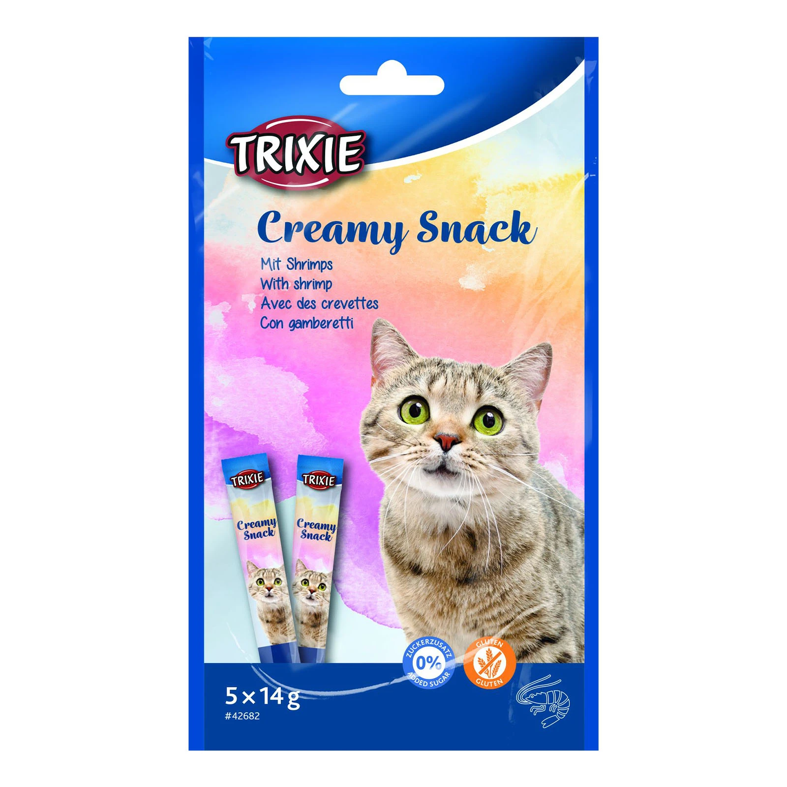 Ласощі для котів Trixie Creamy Snacks Креветки 5х14г