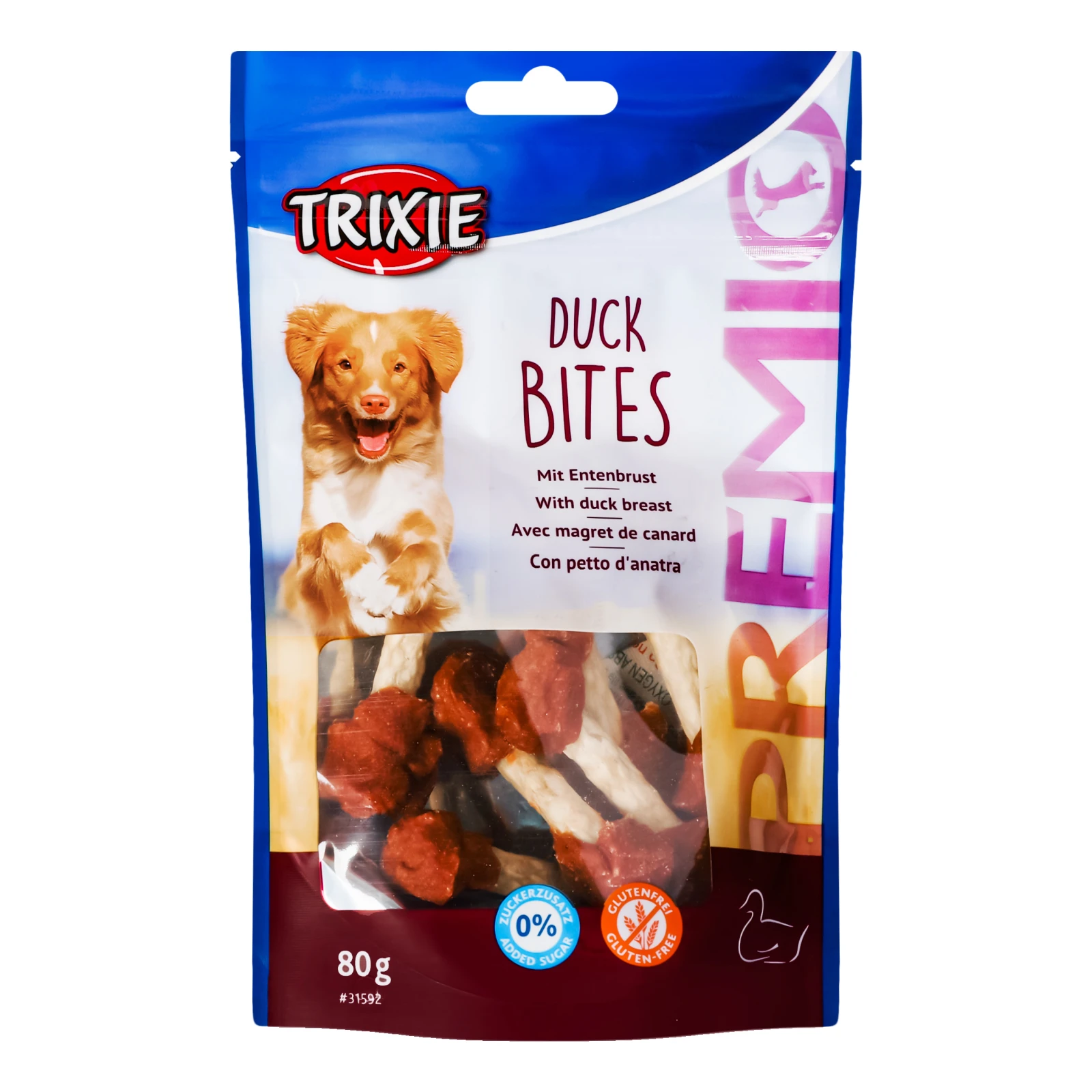 Ласощі Trixie Duck Bites для собак 80г Фото №:1
