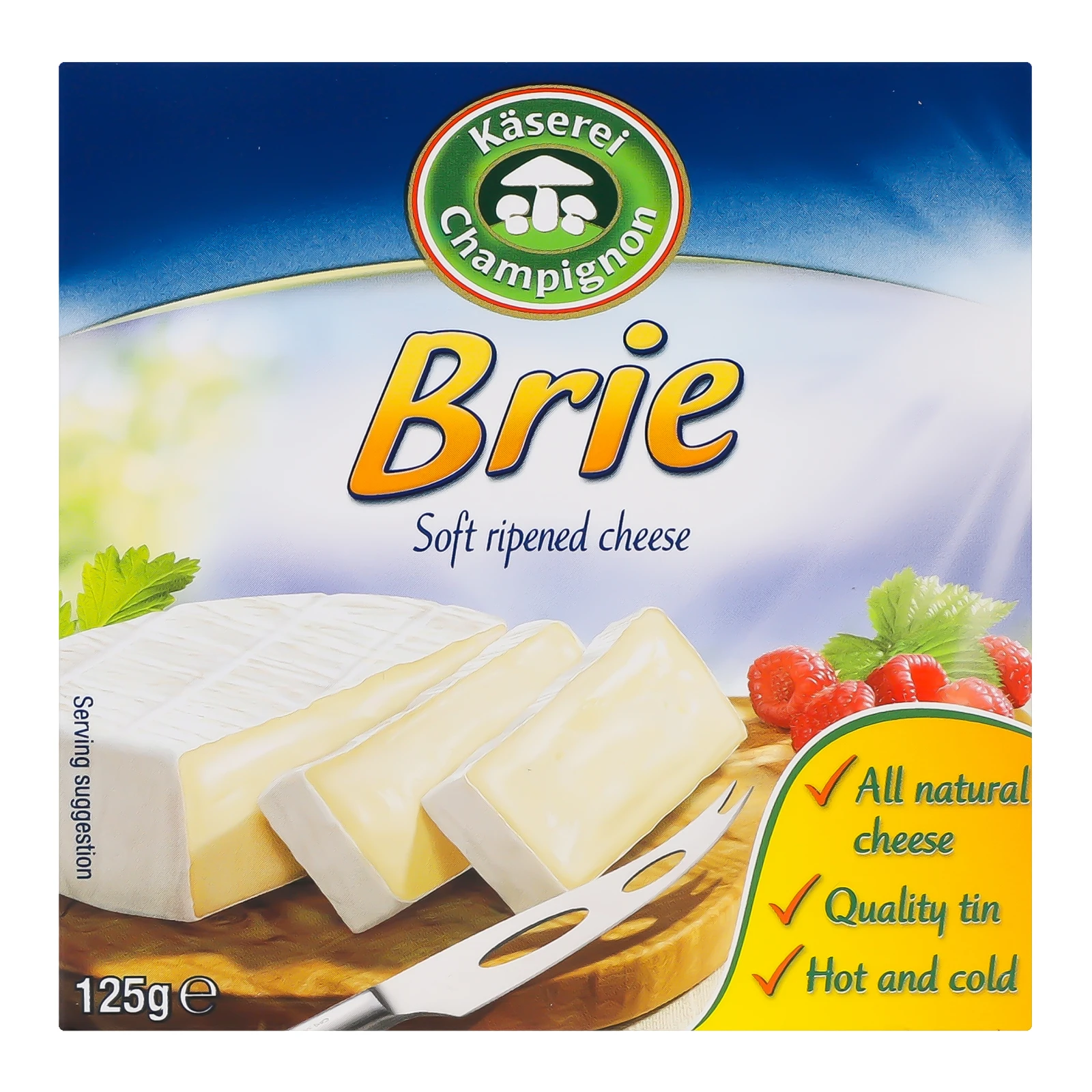 Сир Kaserei Champignon Brie м'який 50% 125г Фото №:1