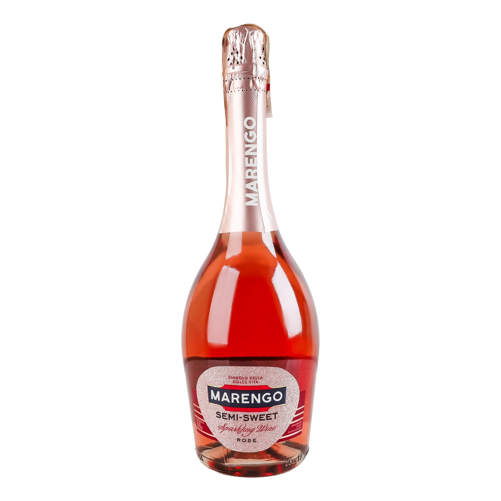 Вино ігристе Marengo Rose рожеве напівсолодке 10-13.5% 0.75л