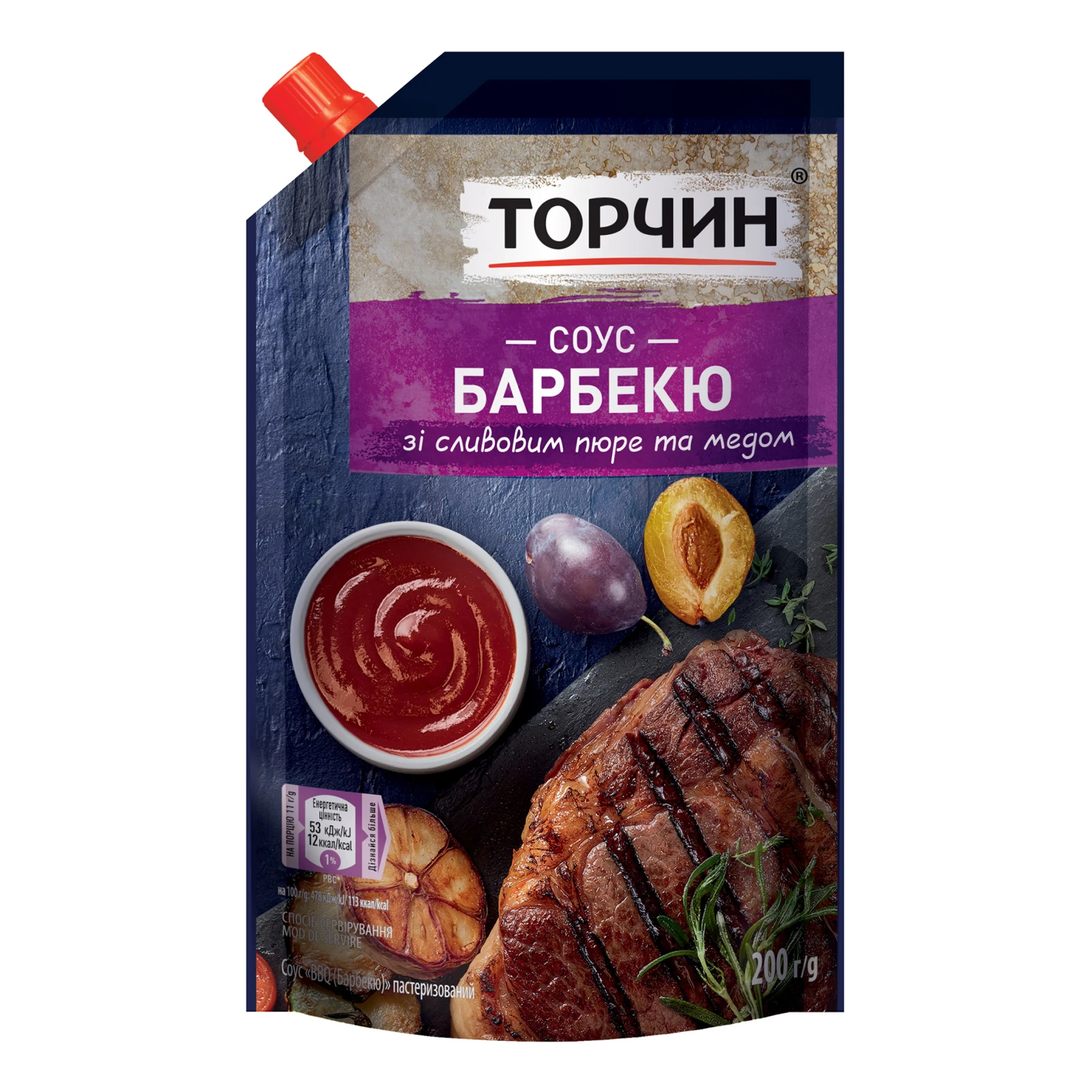 Соус Торчин Барбекю зі сливовим пюре та медом пастеризований 200г
