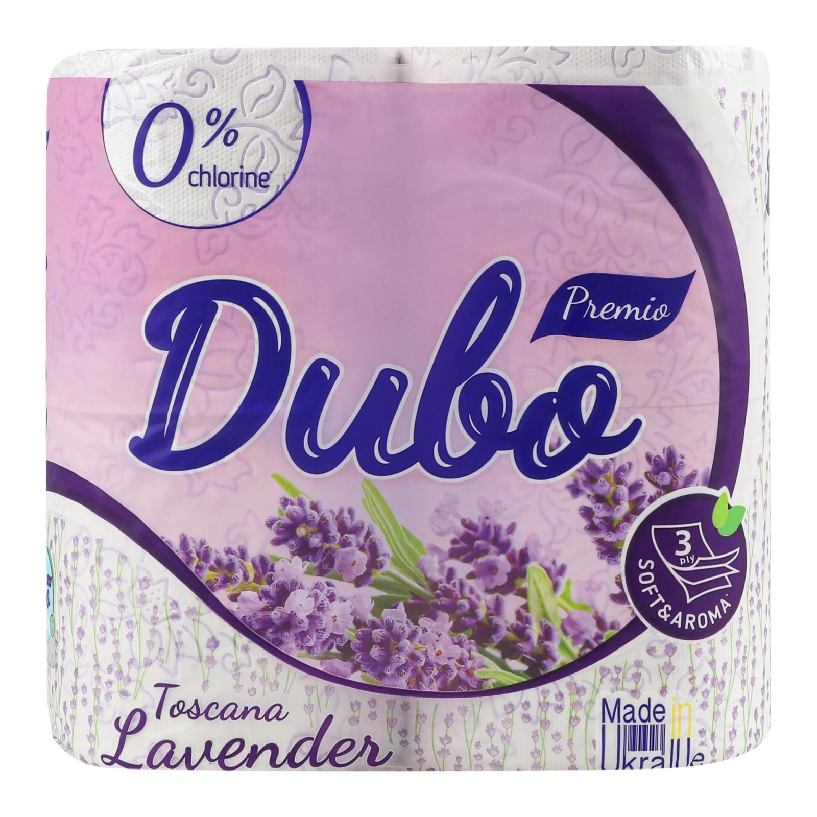 Папір туалетний Диво Premio Toscana Lavender 3-х шаровий 4шт/уп Фото №:1