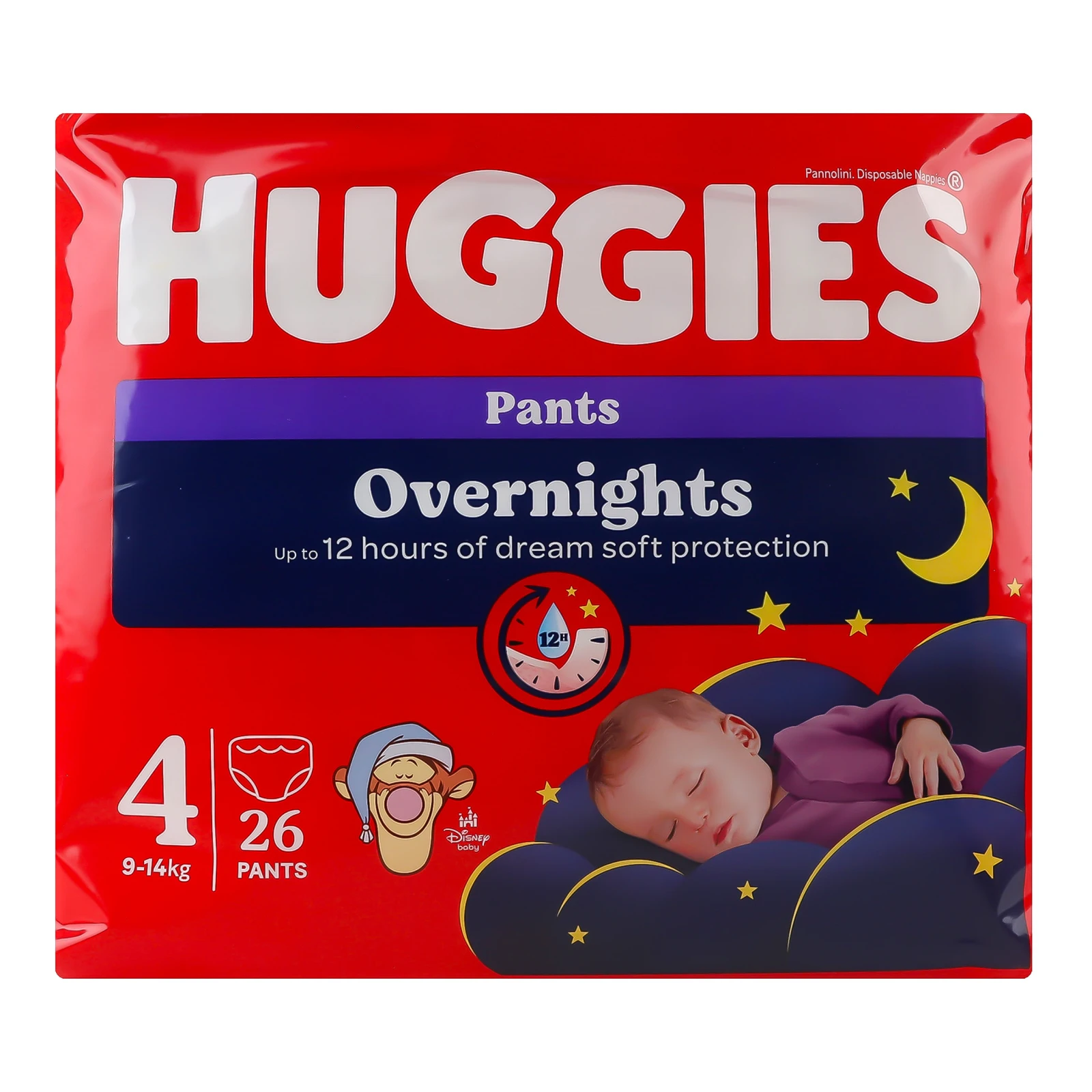 Трусики-підгузники Huggies Pants Overnights 4 9-14кг для дітей 26шт/уп Фото навігації №:1