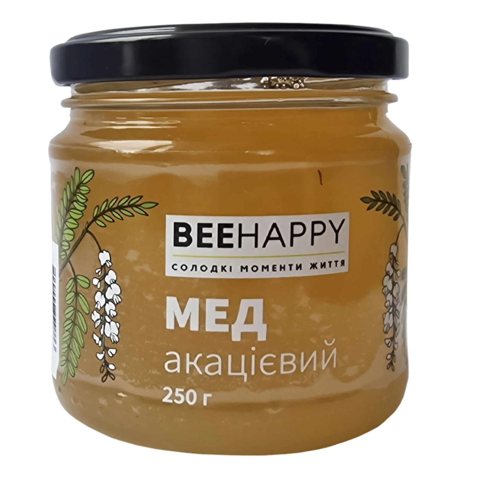 Мед Beehappy акацієвий 250г Фото навігації №:1