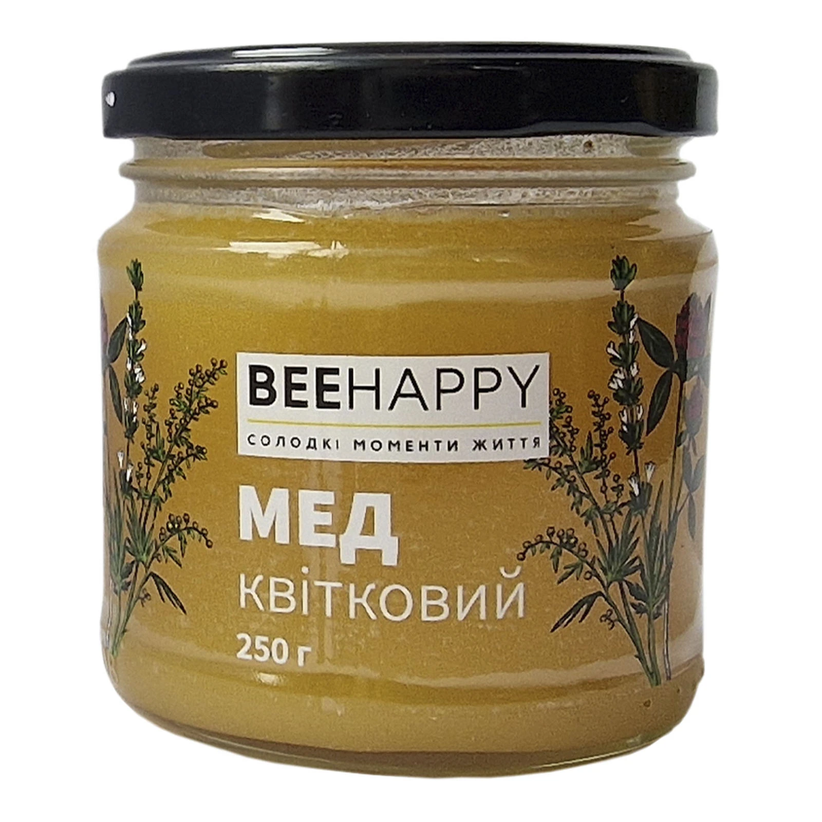 Мед Beehappy квітковий 250г Фото навігації №:1