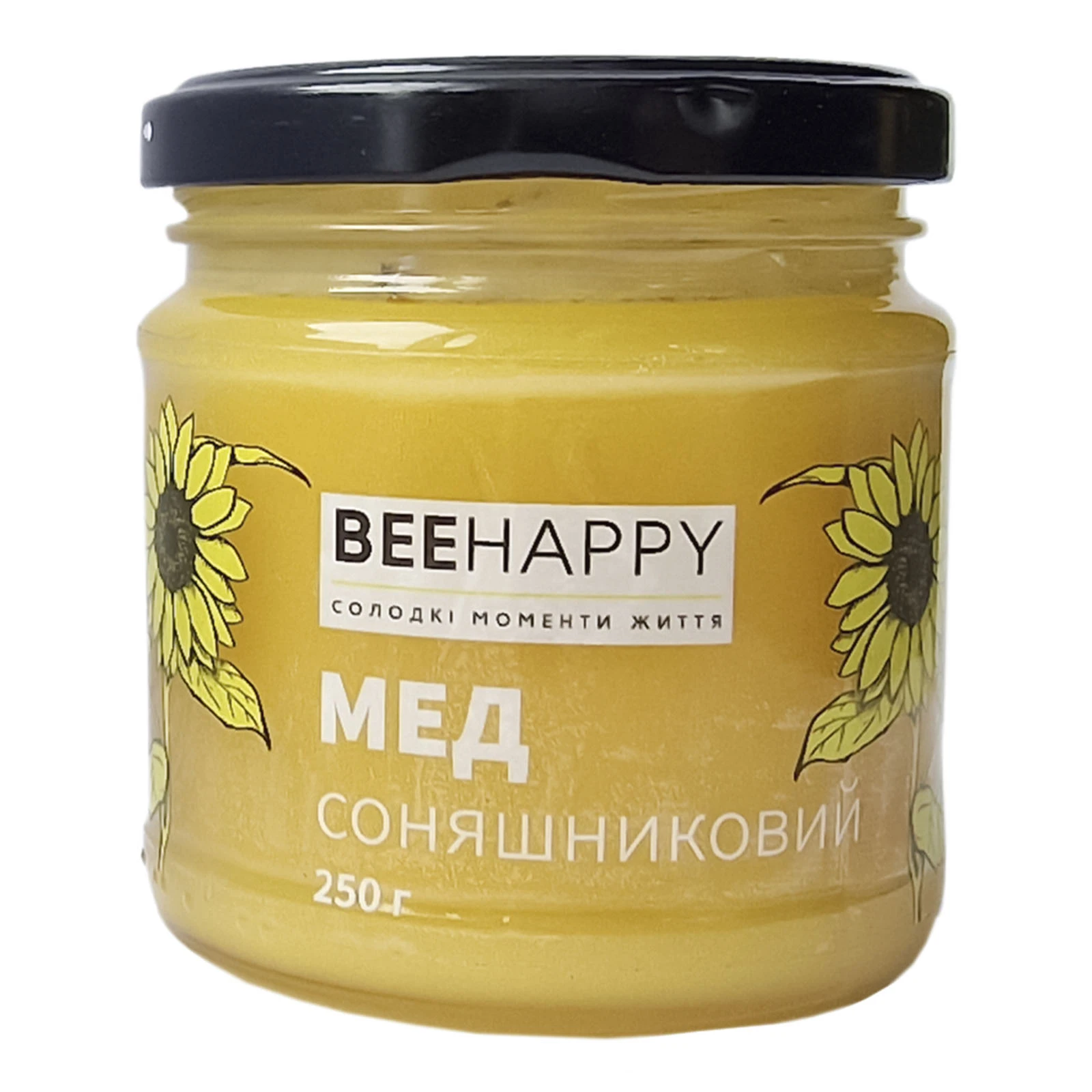 Мед Beehappy соняшниковий 250г Фото №:1