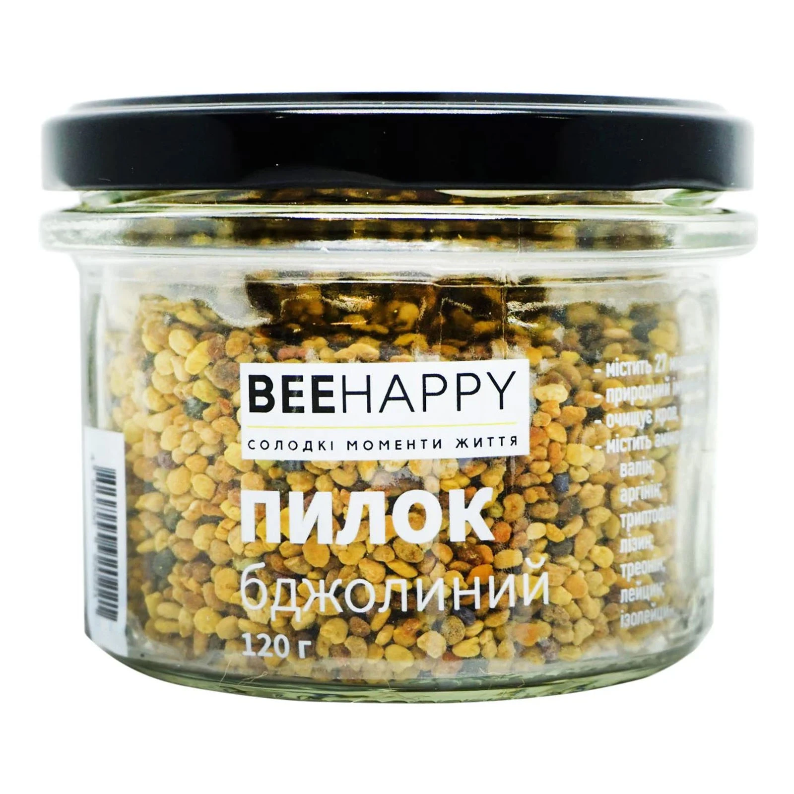 Пилок BeeHappy бджолиний квітковий 120г Фото навігації №:1