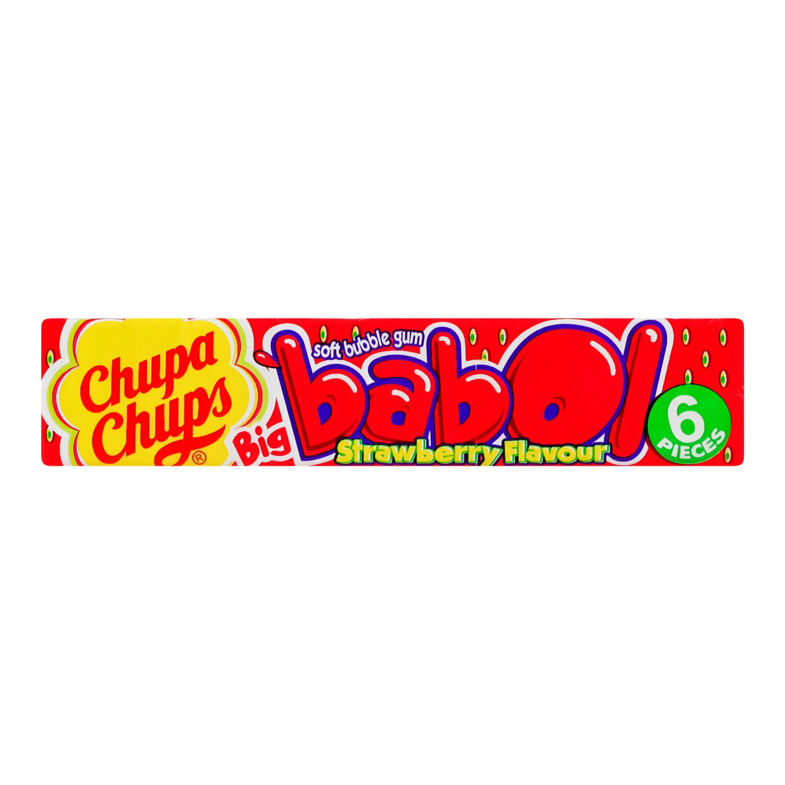 Гумка жувальна Chupa Chups Big Babol зі смаком полуниці 27.6г