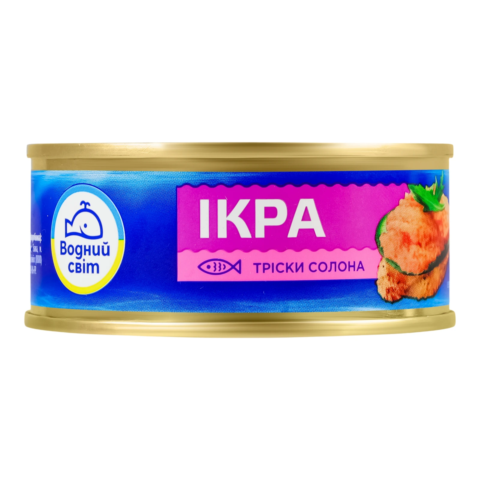 Ікра тріски Водний світ солона пастеризована 100г Фото №:1