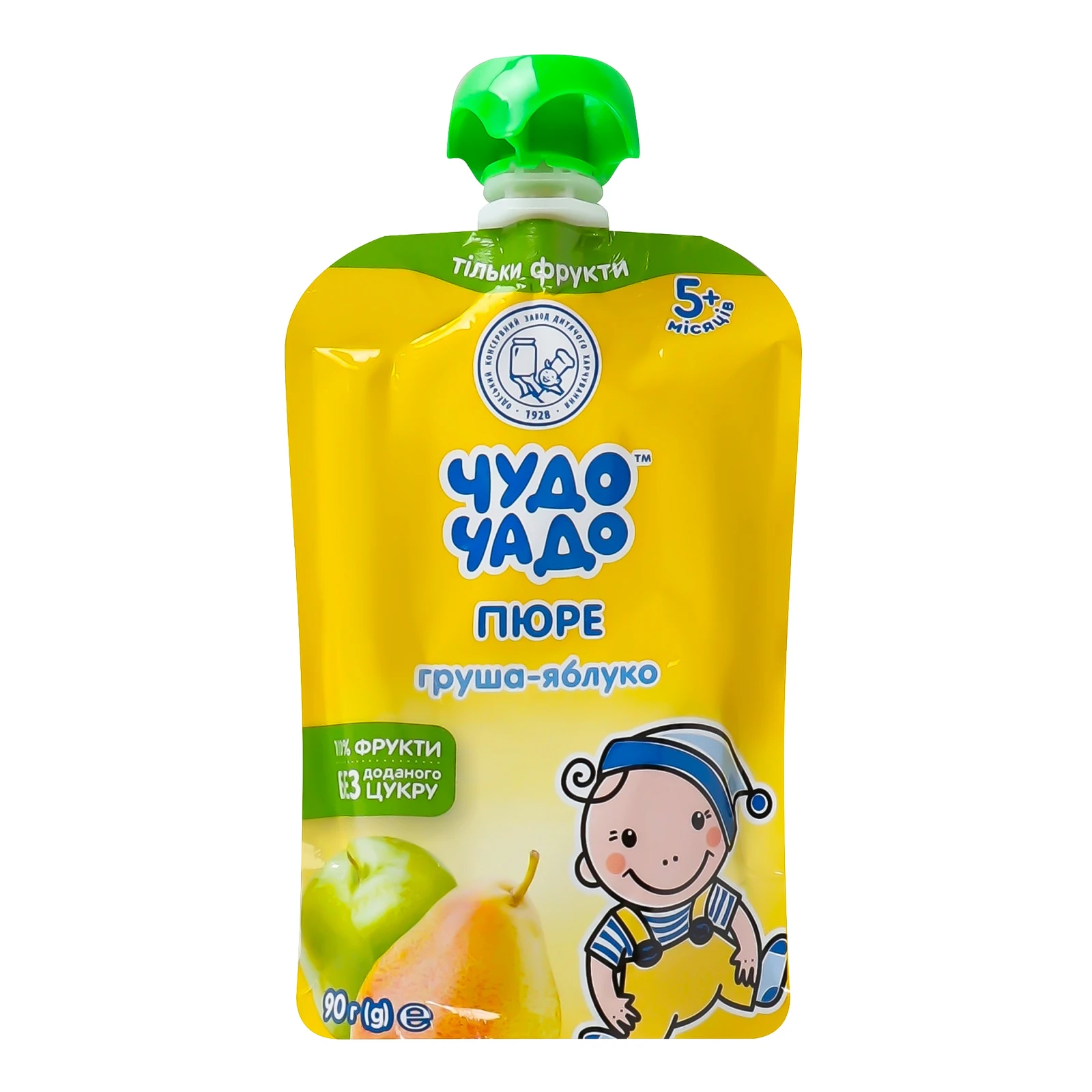 Пюре Чудо-Чадо Груша-яблуко натуральне без цукру для дітей від 5-ти місяців 90г Фото №:1