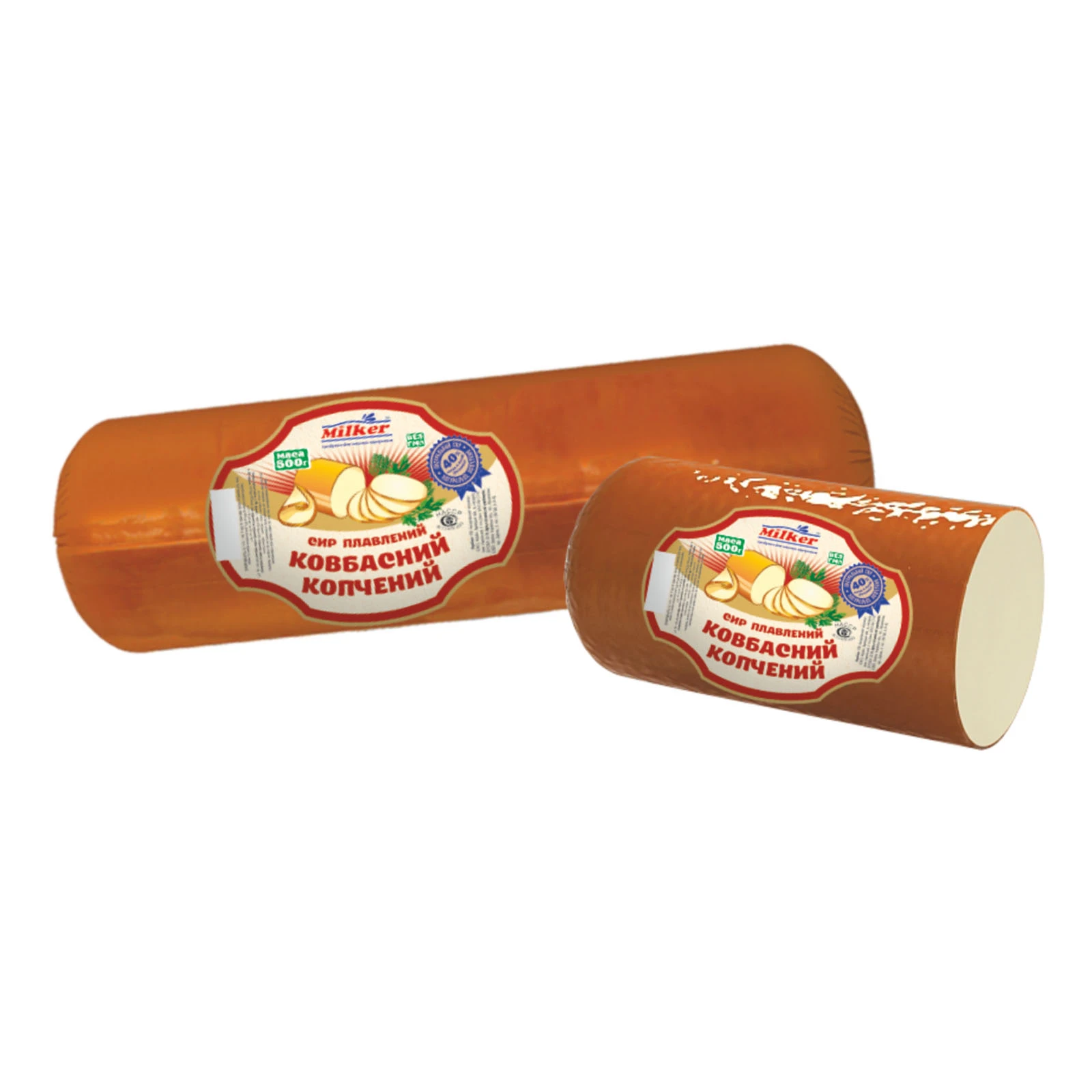Сир плавлений Milker ковбасний копчений 40%