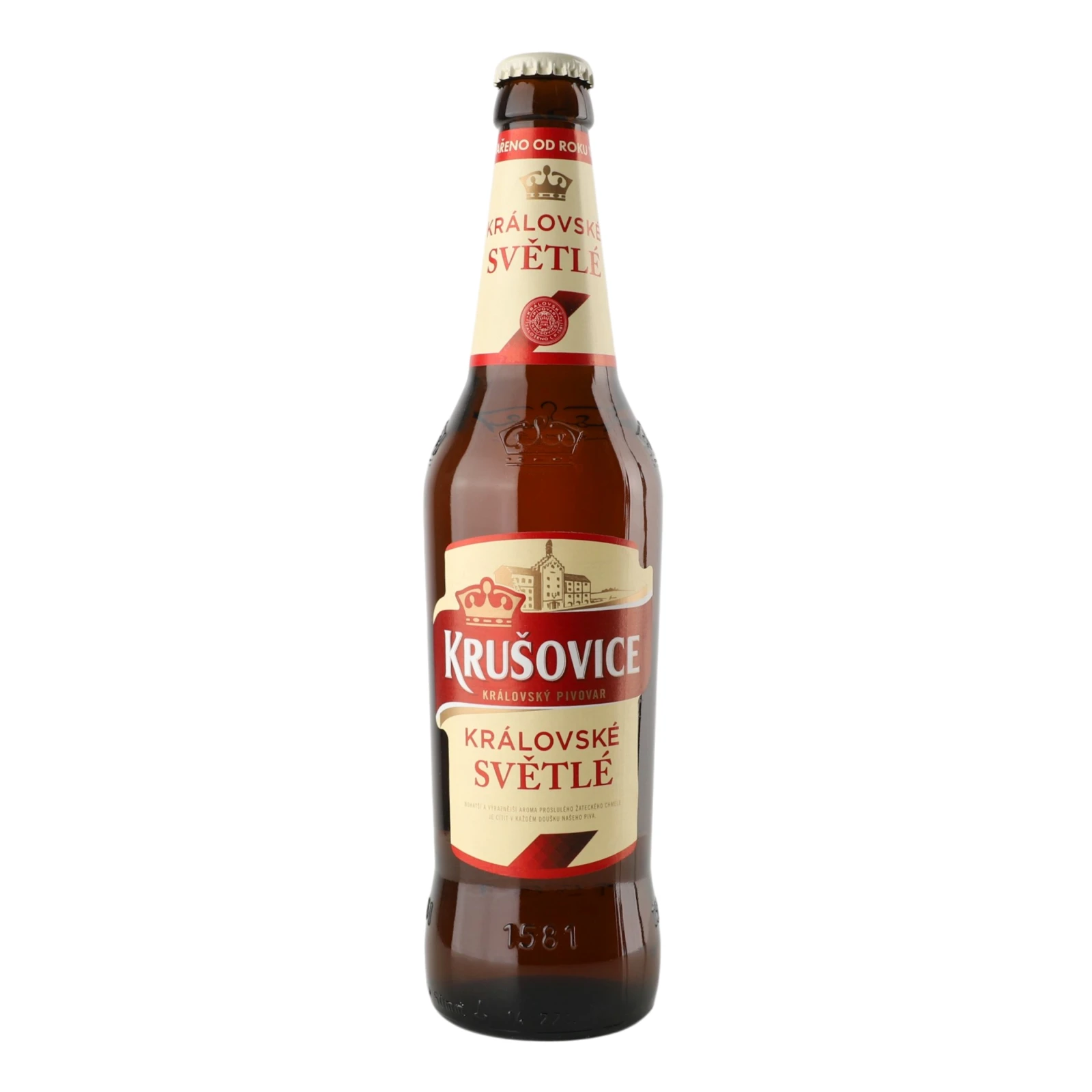 Пиво Krusovice Kralovske Svetle світле фільтроване пастеризоване 4.2% 500мл Фото №:1