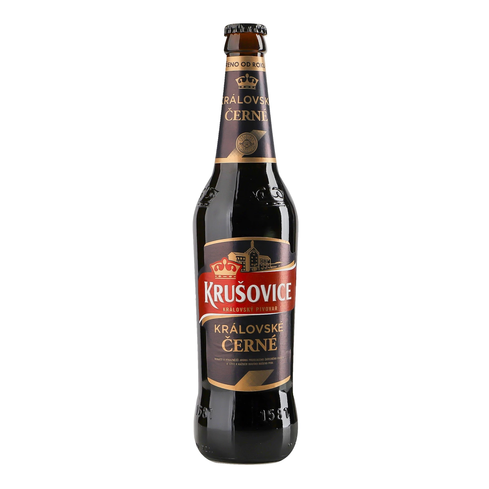 Пиво Krusovice Kralovske Cerne темне фільтроване пастеризоване 3.8% 0.5л