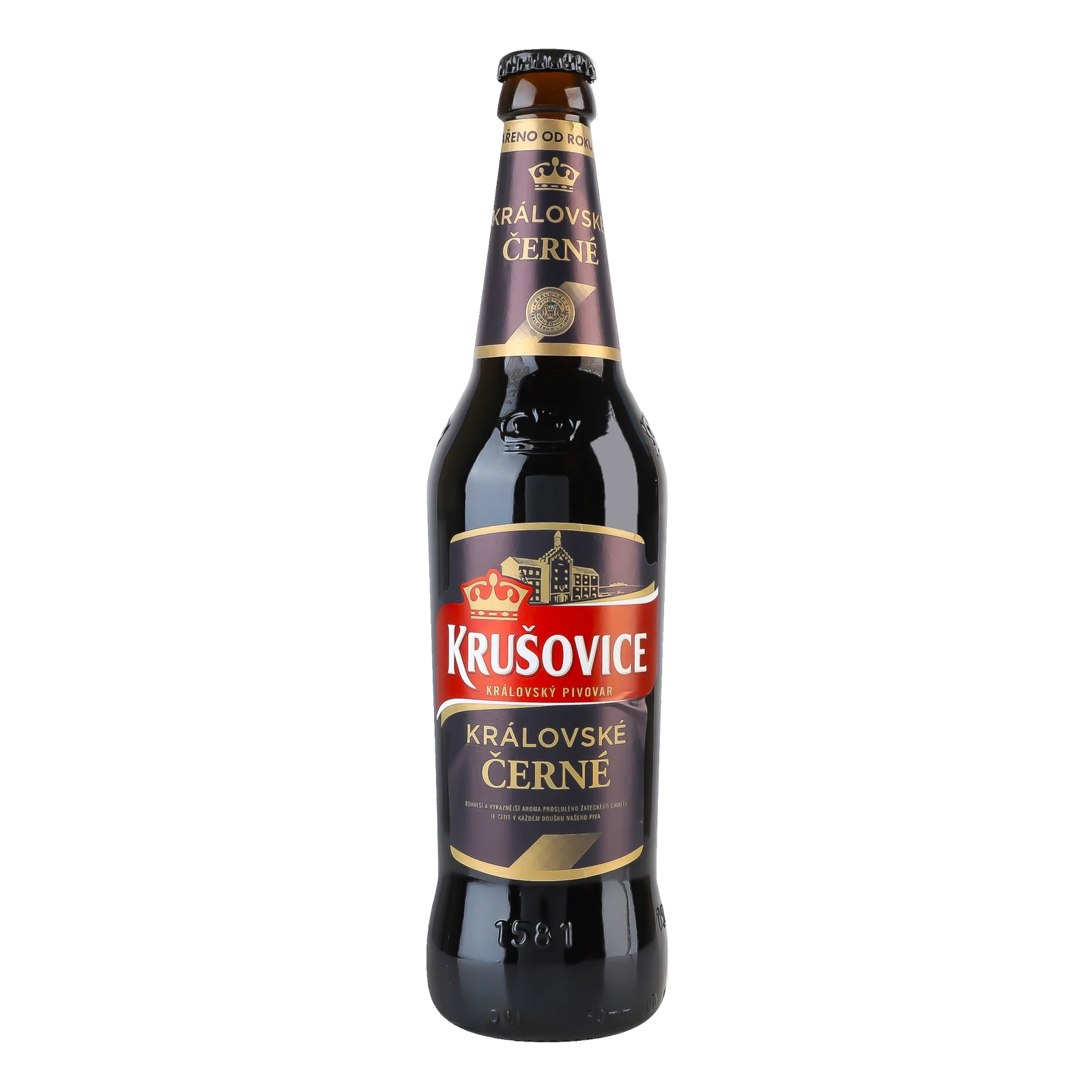 Пиво Krusovice Kralovske Cerne темне фільтроване пастеризоване 3.8% 0.5л Фото №:1
