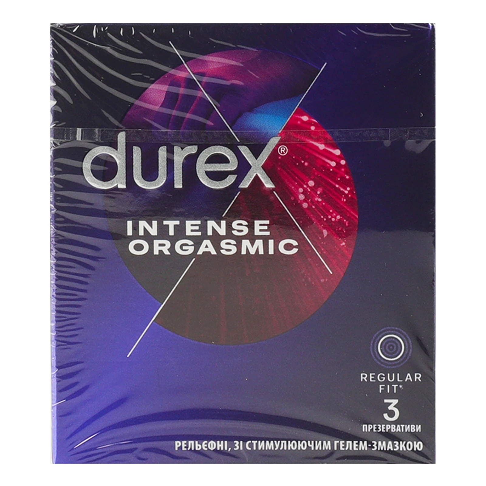Презервативи Durex Intense Orgasmic латексні з силіконовою змазкою 3шт/уп Фото №:1