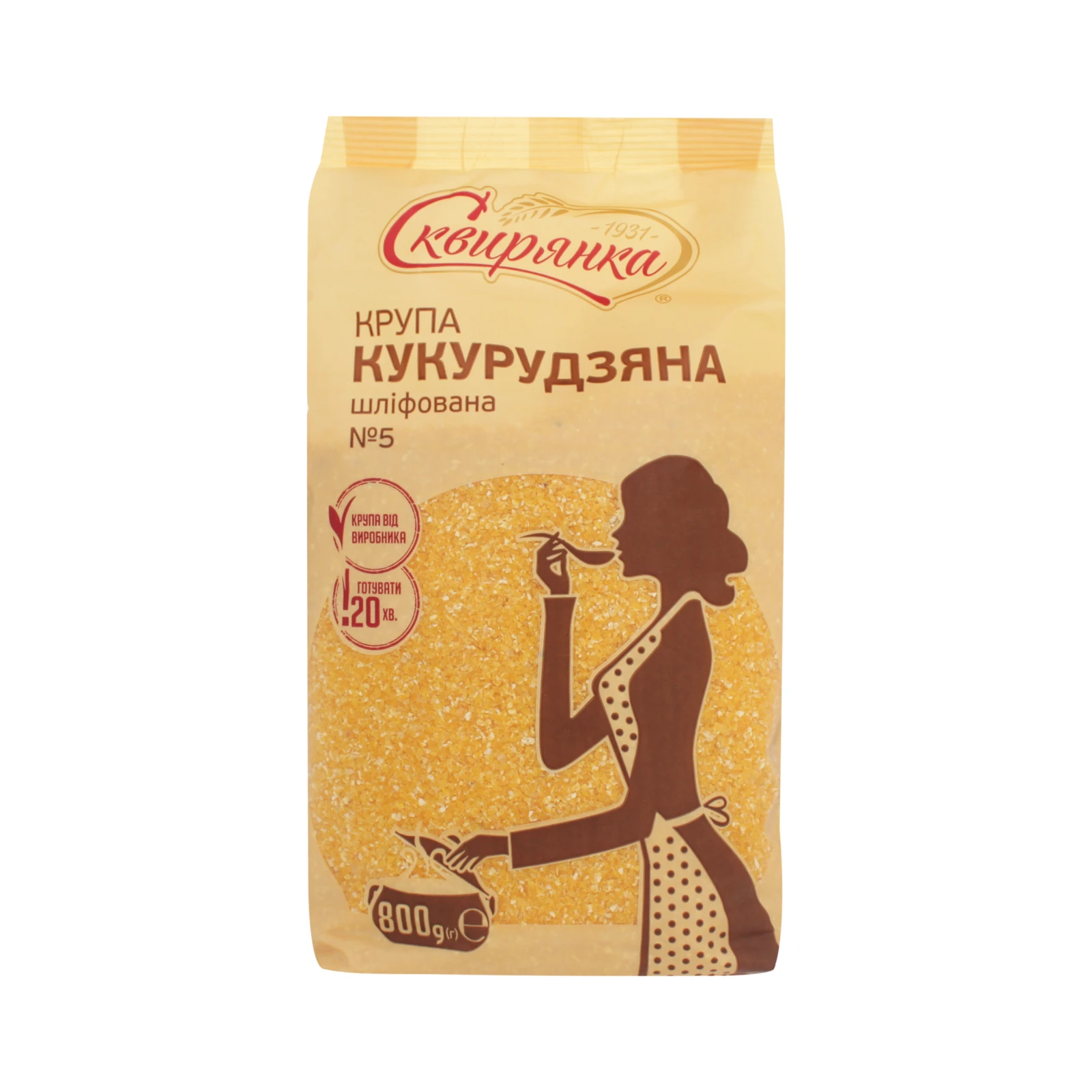 Крупа кукурудзяна Сквирянка шліфована №5 800г Фото №:1