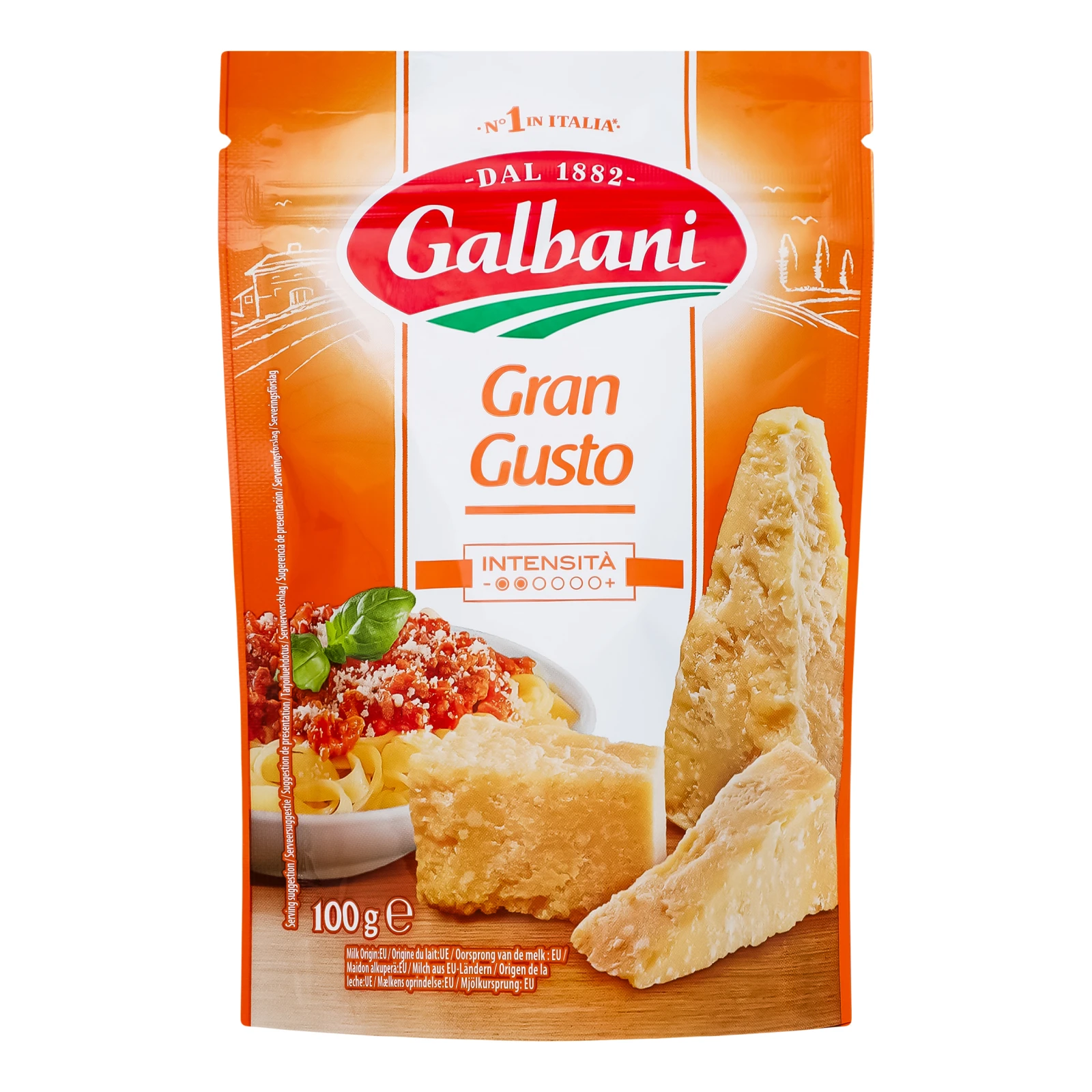 Сир Galbani Gran Gusto твердий тертий 35% 100г Фото №:1