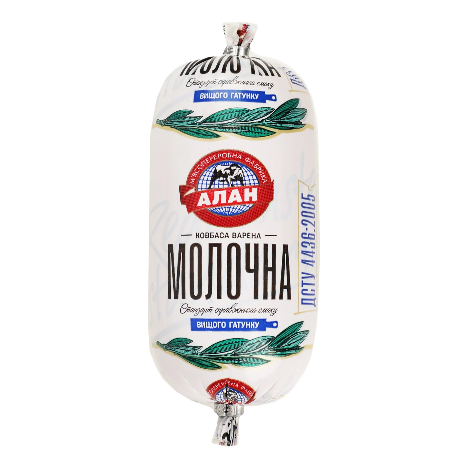 Ковбаса Алан Молочна варена вищий ґатунок 400г Фото №:1