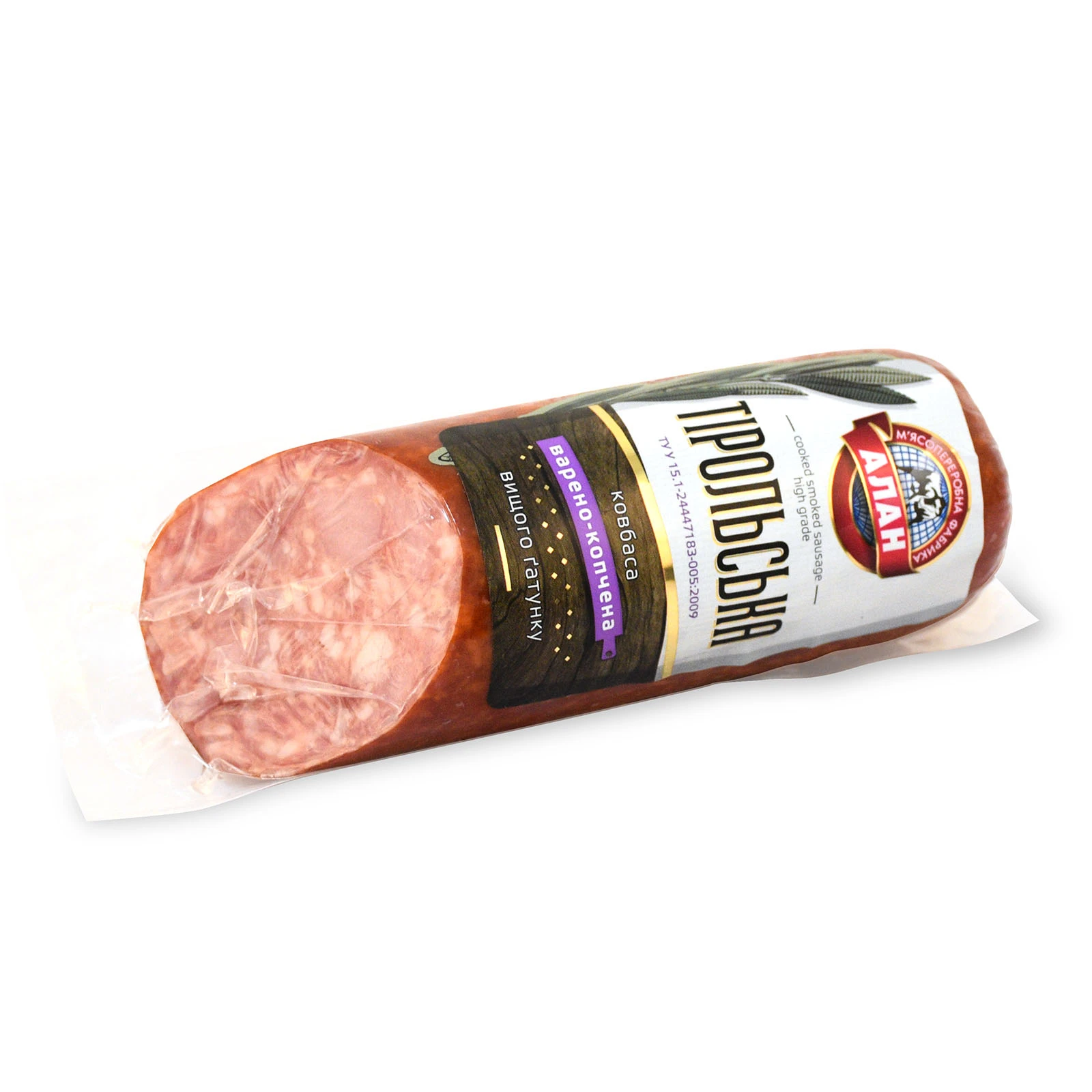 Ковбаса Алан Тірольська варено-копчена вищий гатунок Фото №:1