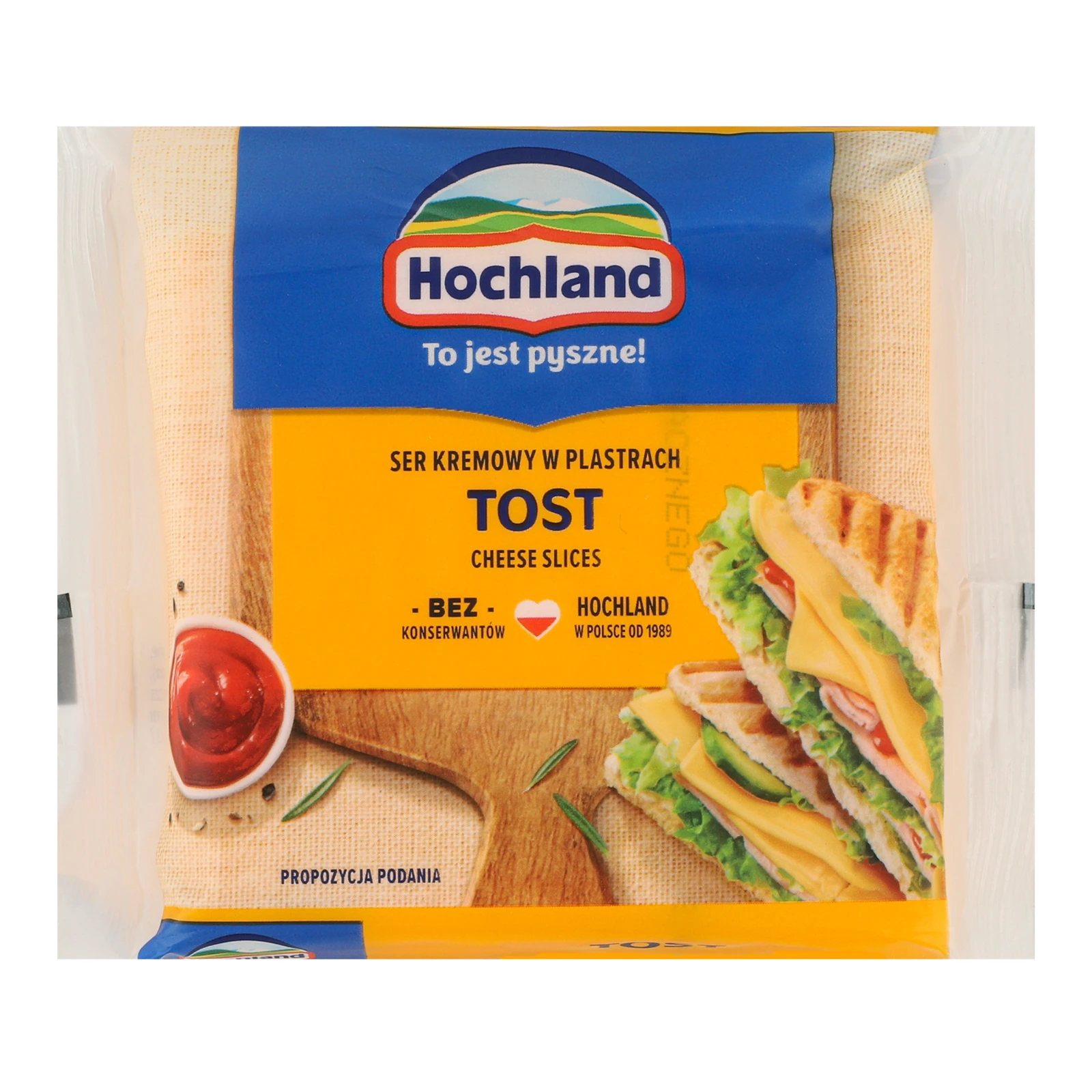 Сир плавлений Hochland Tost скибочки 36% 130г Фото №:1