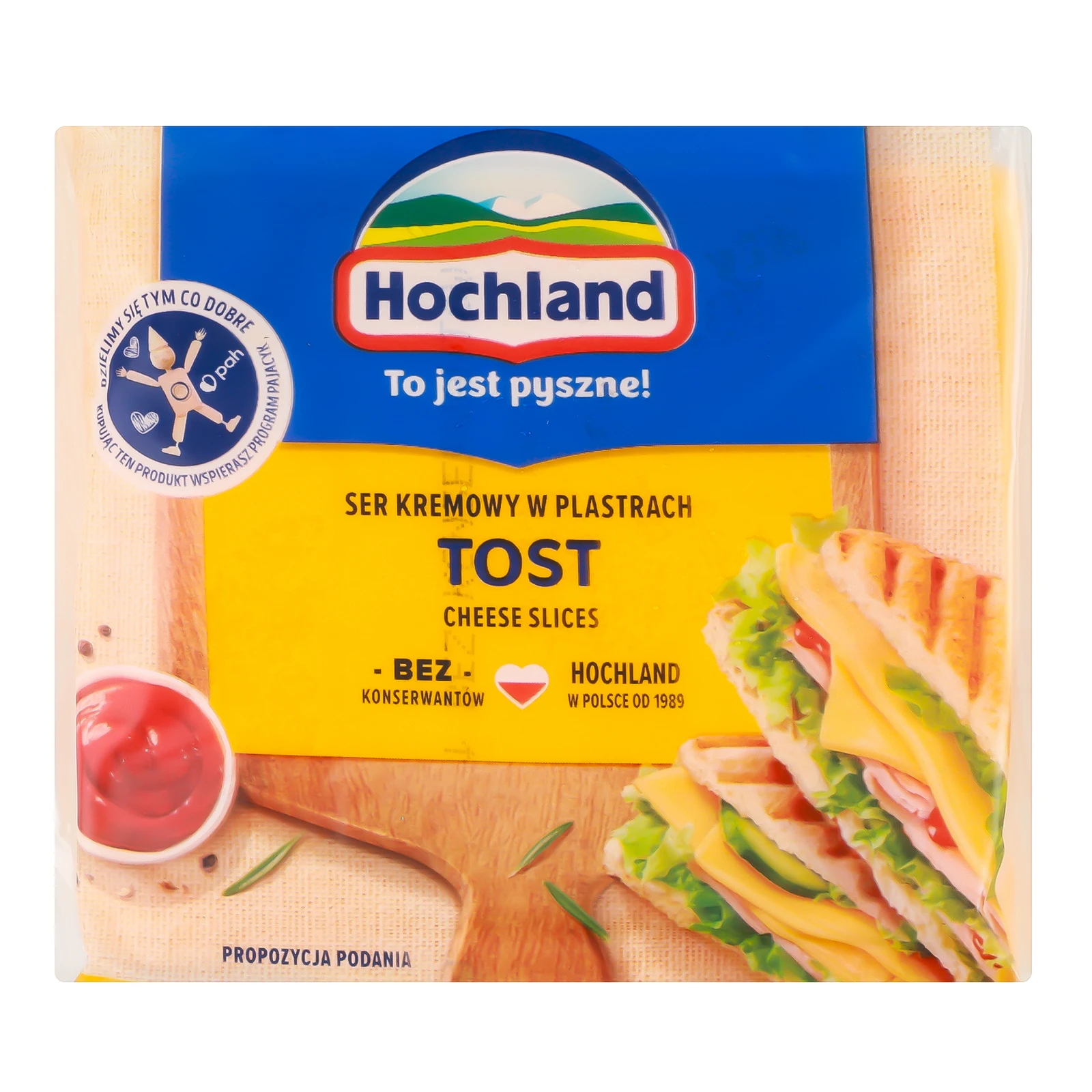 Сир плавлений Hochland Tost скибочки 36% 130г Фото №:1