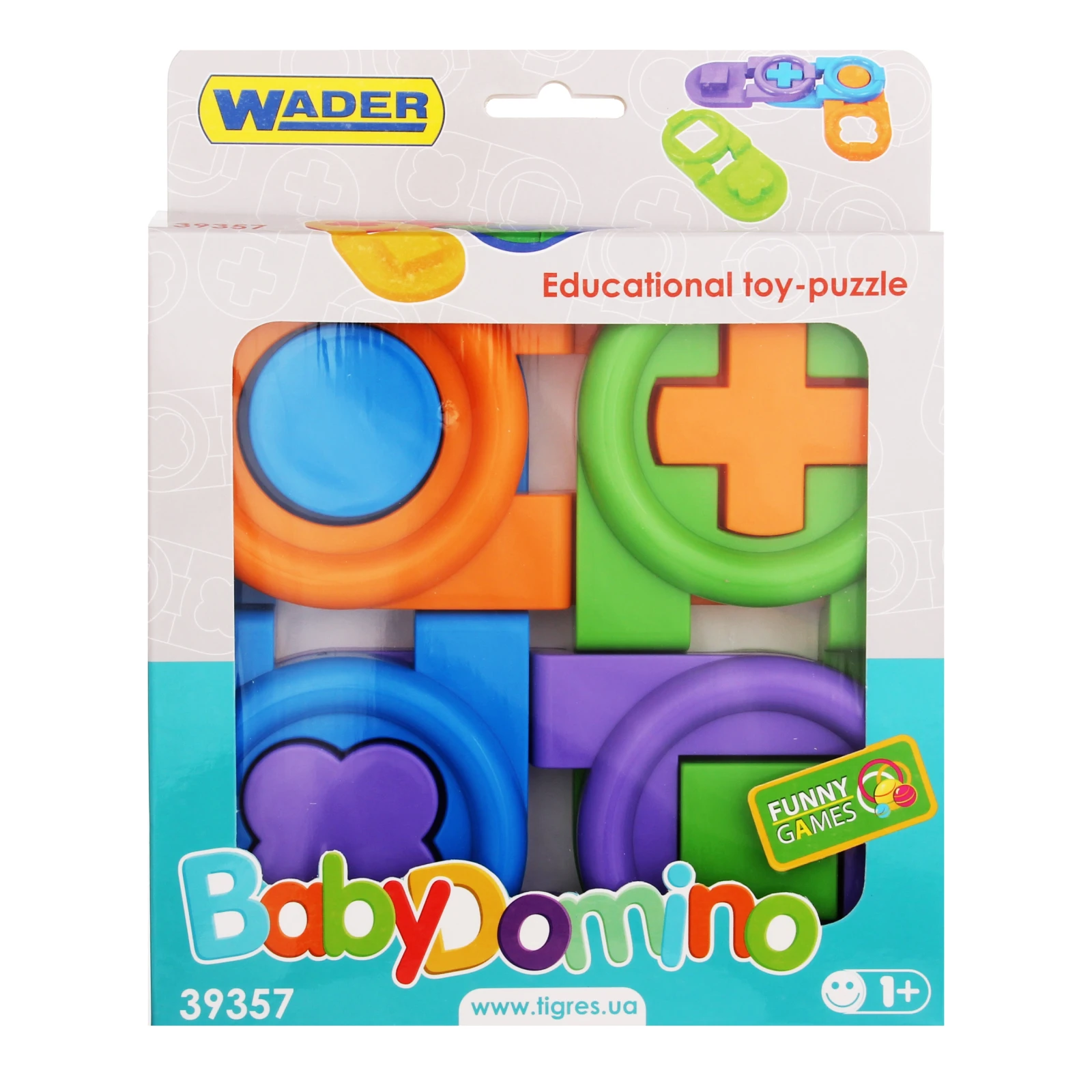 Іграшка-пазл Wader Baby Domino №39357 для дітей від 12 місяців Фото №:1