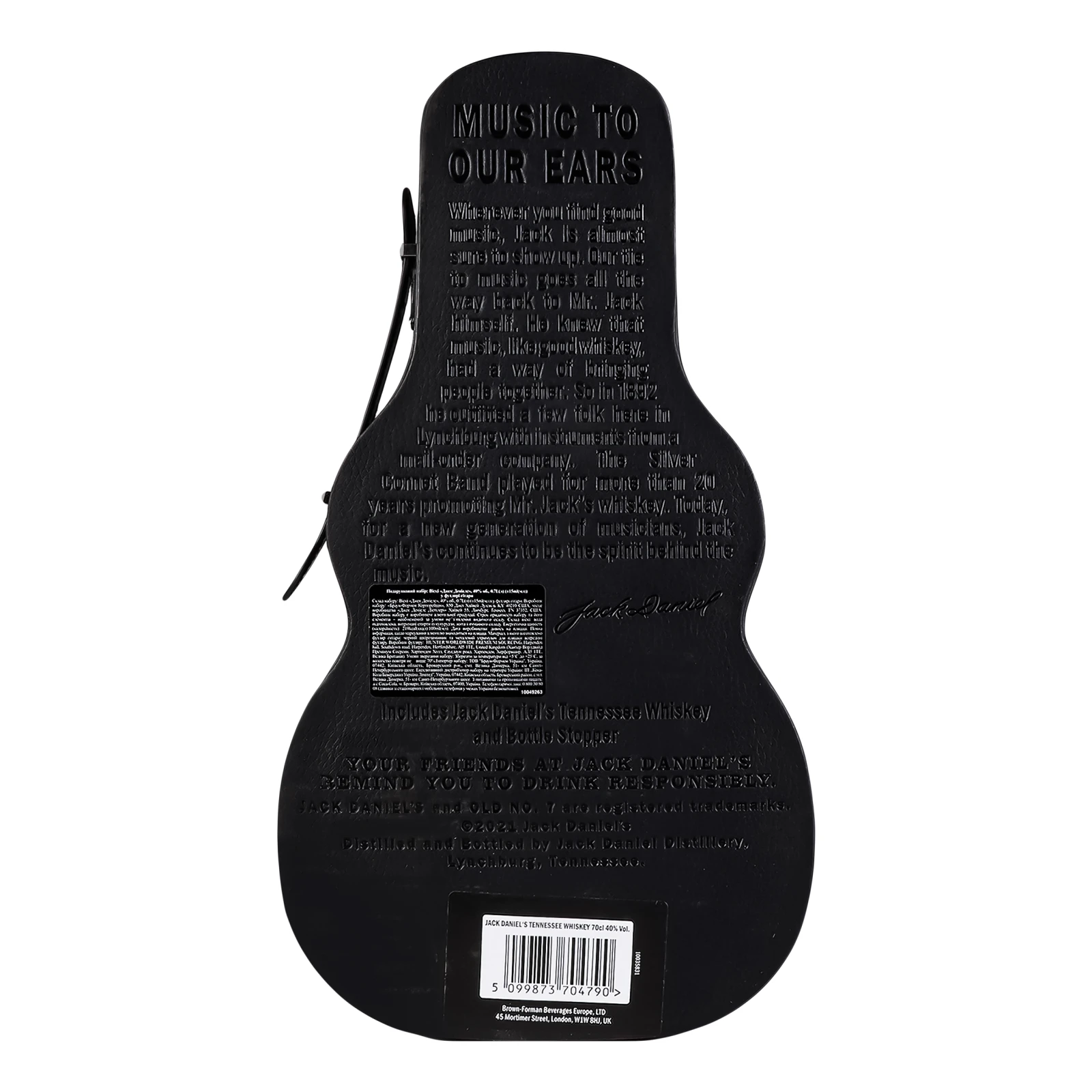 Набір Jack Daniel's віскі 40% 0.7л у футлярі гітари Фото №:2