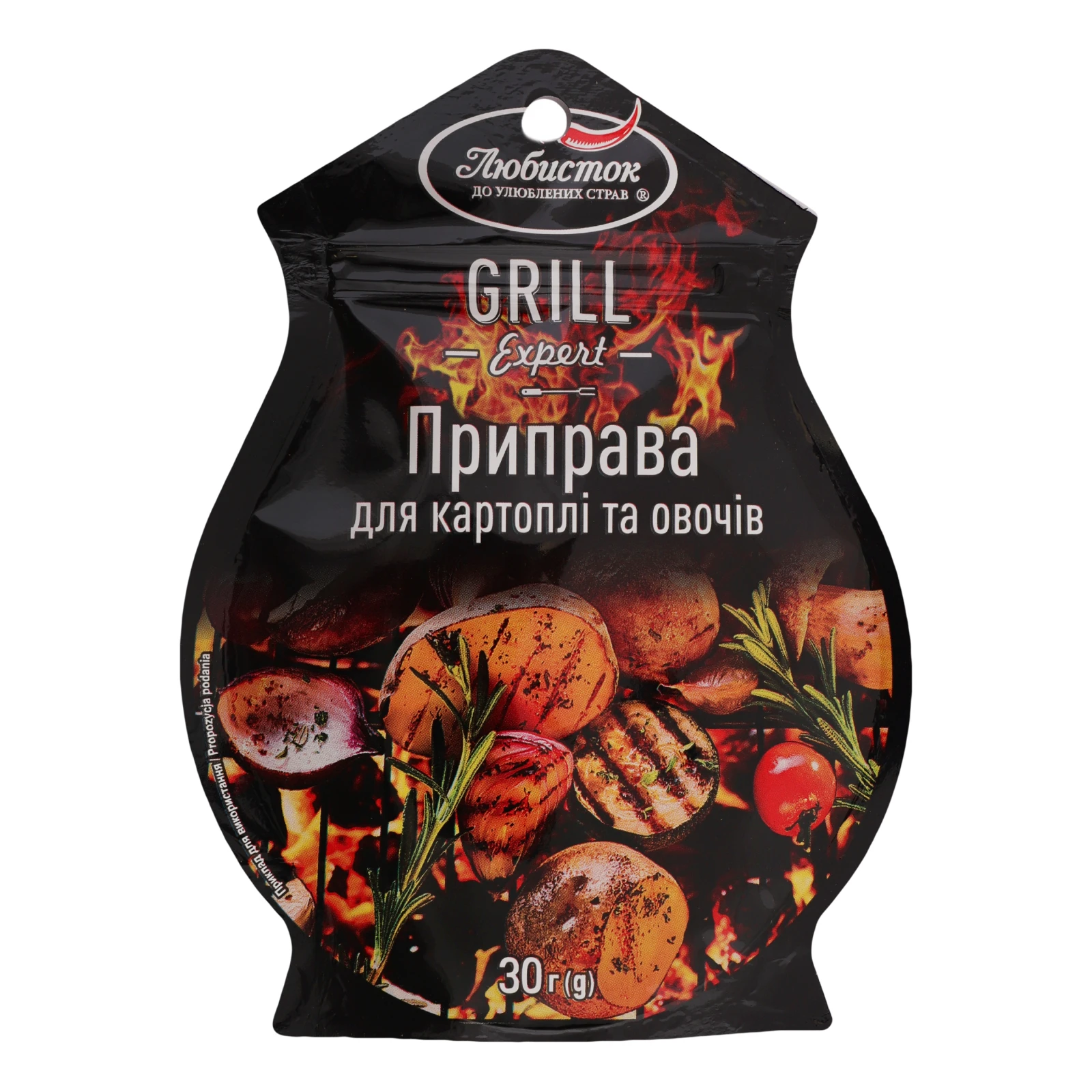 Приправа Любисток Grill Expert для картоплі та овочів 30г Фото навігації №:1