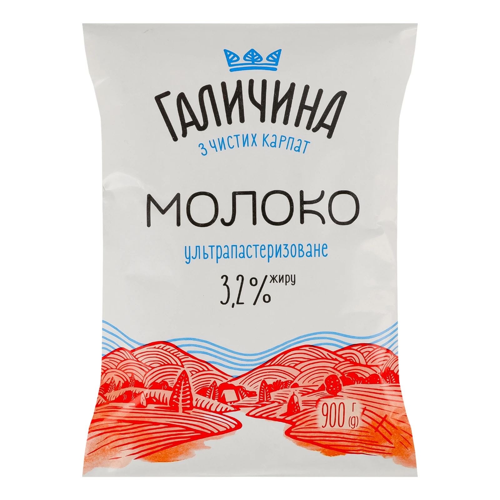 Молоко Галичина ультрапастеризоване 3.2% 900г Фото №:1