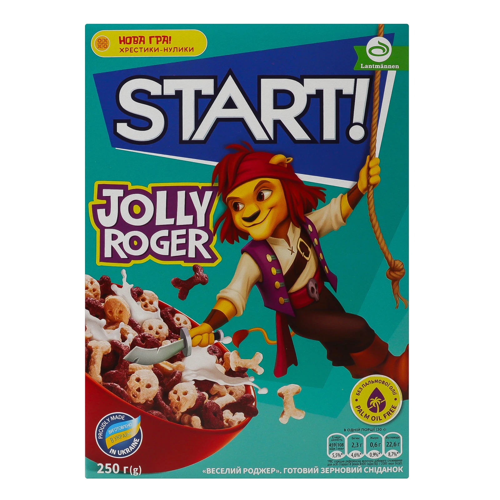 Сніданок сухий Start! фігурки Веселий Роджер зернові 250г Фото №:1